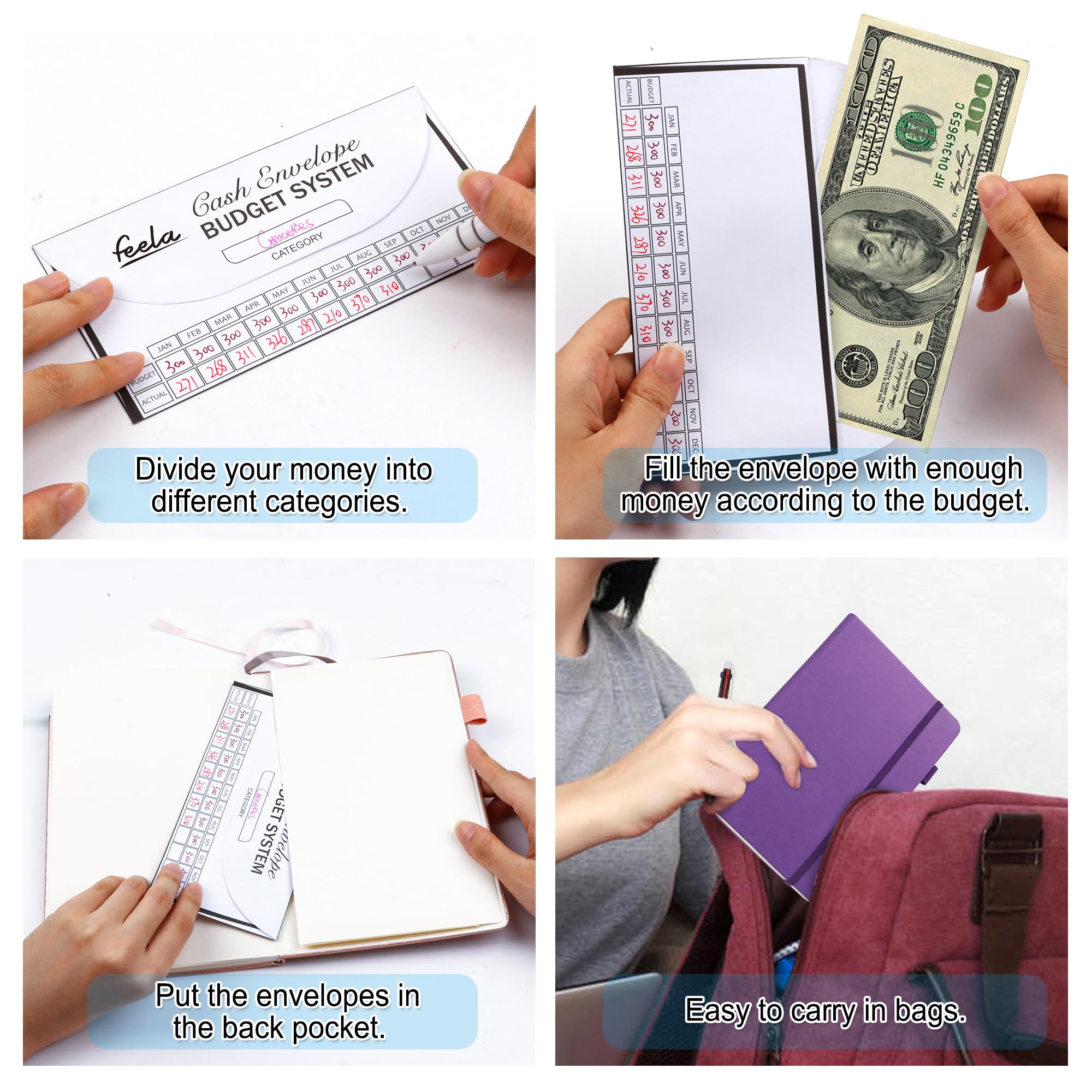2025 Monthly Budget Planner - Undated Financial Organizer with Expense Tracker, Budget Envelopes & Stickers | A5 Purple Hardcover Money Journal for Bill Tracking | Perfect for Personal Finance Management, Savings Goals & Debt Payoff Planning