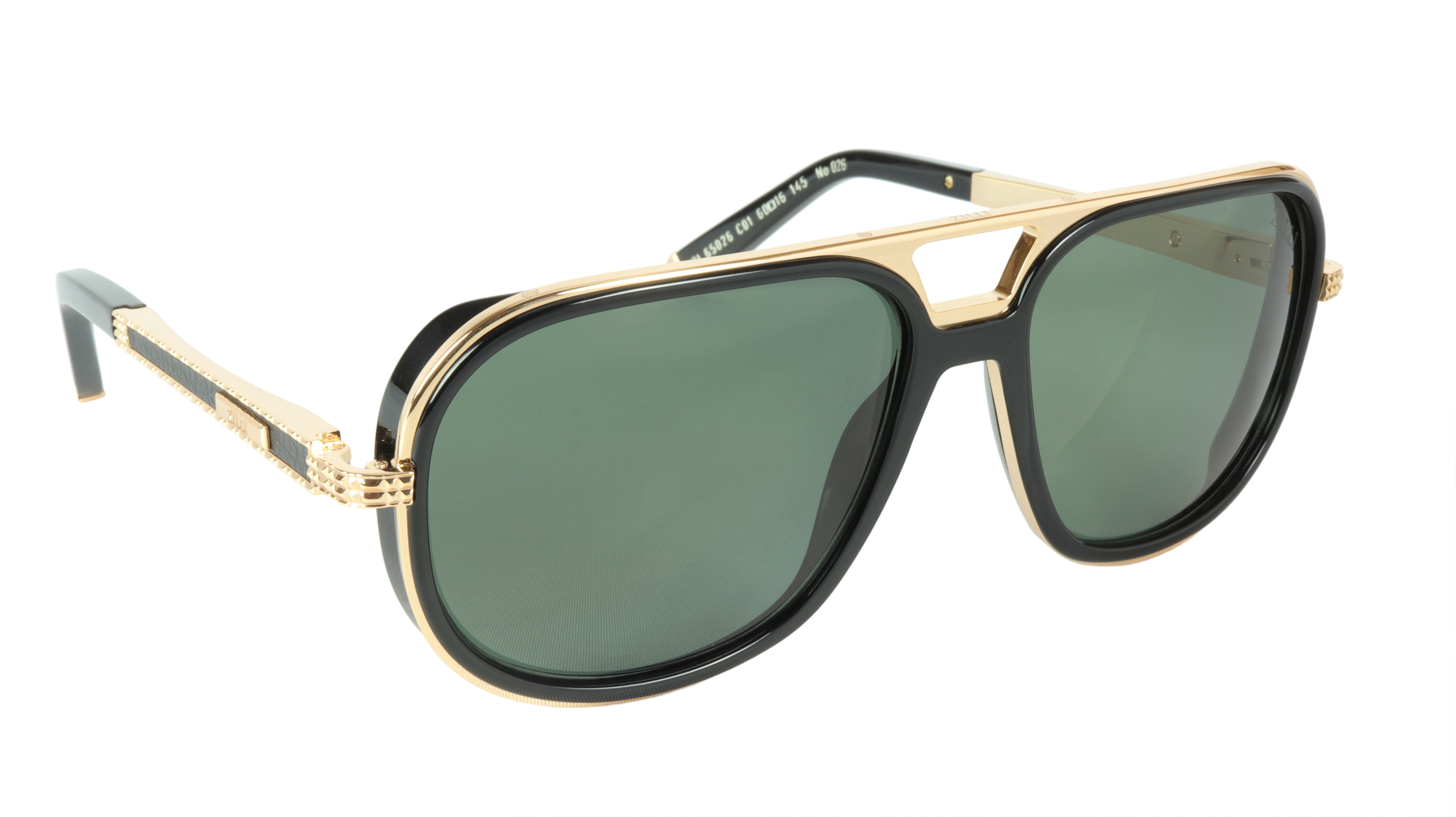 ZILLI Luxury Titanium Acetate Polarized Sunglasses - Handmade in France - Model ZI 65026 C01 - Perfect for Driving, Travel & Fashion Statement