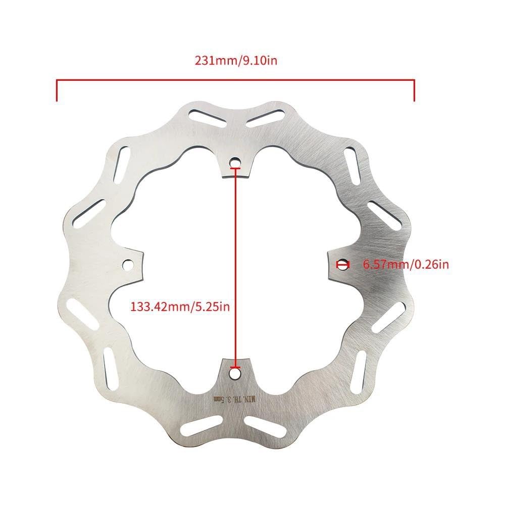 High-Performance 240mm Rear Brake Disc Rotor for Honda CRF 200 250 300 450 Enduro Dirt Bike - Durable Motorcycle Braking System Upgrade for Motocross & Off-Road Riding