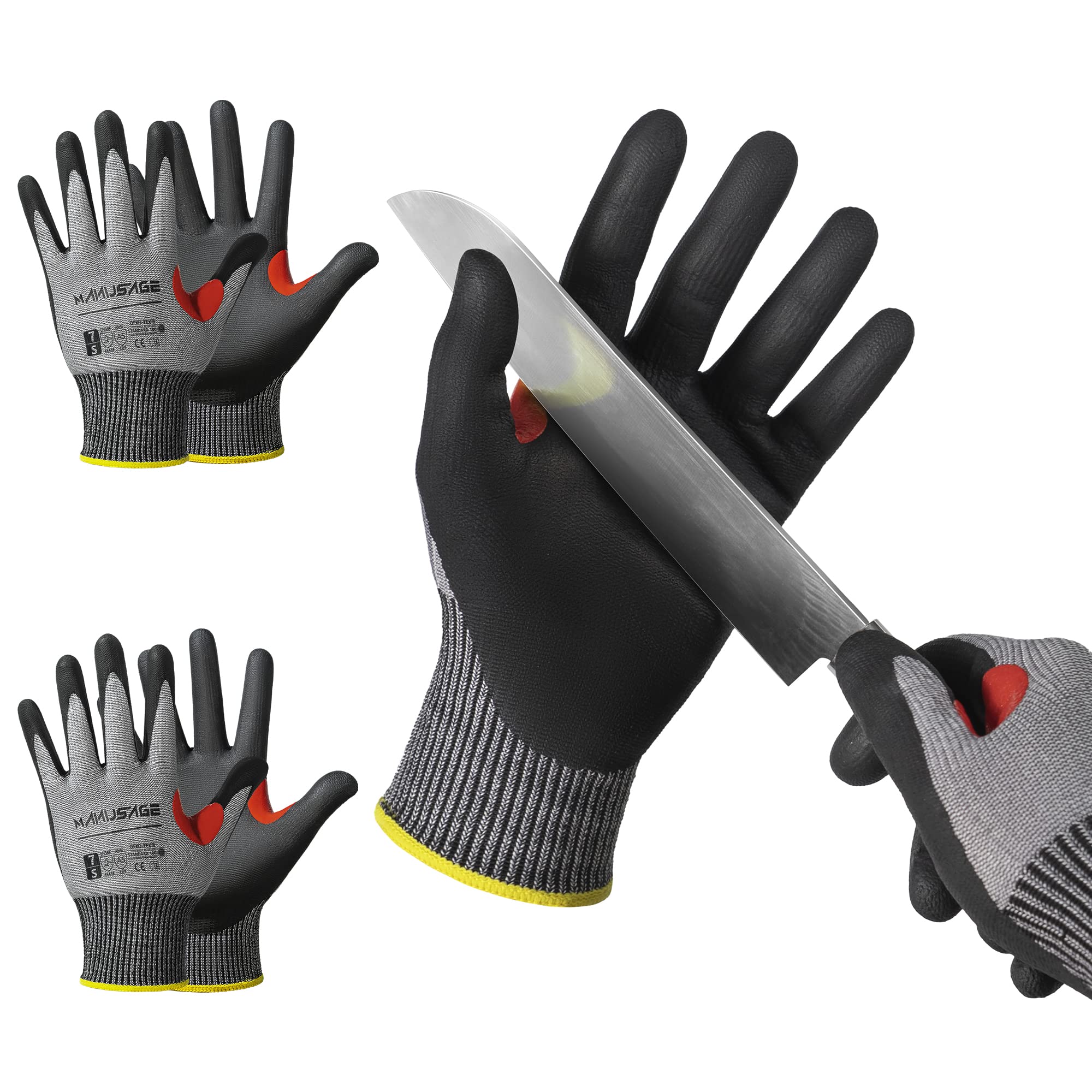 Cut Resistant A5 Gloves - Level 5 Protection for Kitchen, Butcher & Industrial Use - Durable Safety Gloves for Food Prep, Meat Processing & Construction Work