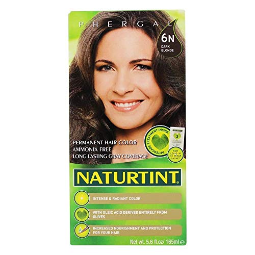 Naturtint Permanent Hair Color 6N Dark Blonde - 4.5 fl oz Ammonia-Free Vegan Formula - For Natural-Looking Highlights & Full Coverage at Home