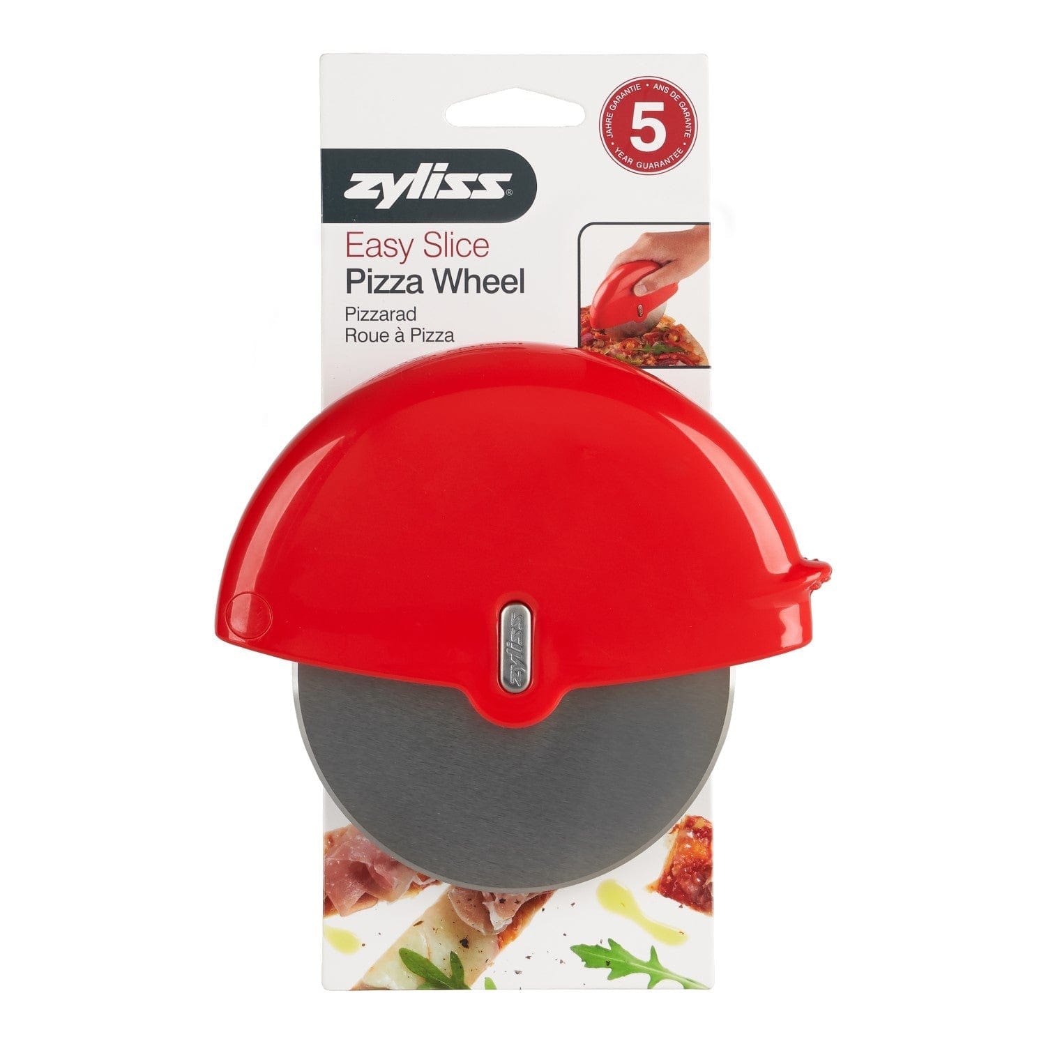 Zyliss Stainless Steel Pizza Cutter Wheel - Sharp Rotary Blade for Easy Slicing - Perfect for Home Kitchen, Restaurants & Pizza Parties