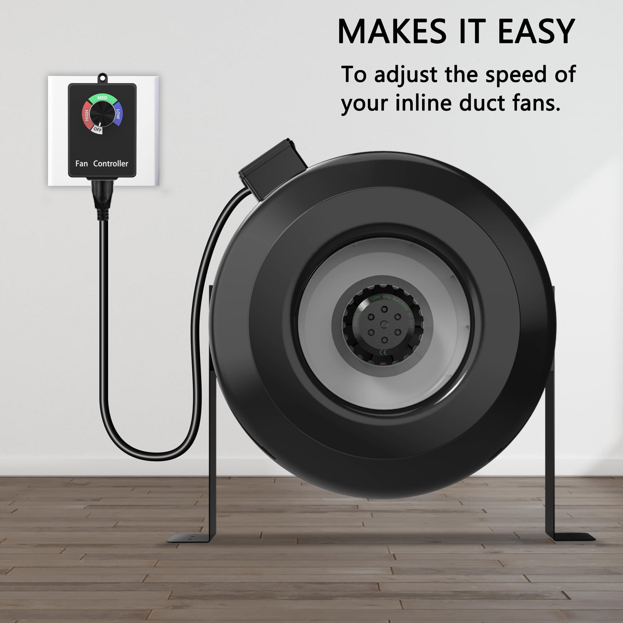 12 Inch High CFM Inline Duct Fan - 942 CFM Ventilation Fan for Grow Tents, Hydroponics, Indoor Gardens | Durable NSK/SKF Bearings | Perfect for Greenhouse, Basement & Commercial Grow Room Air Circulation (Speed Controller Sold Separately)