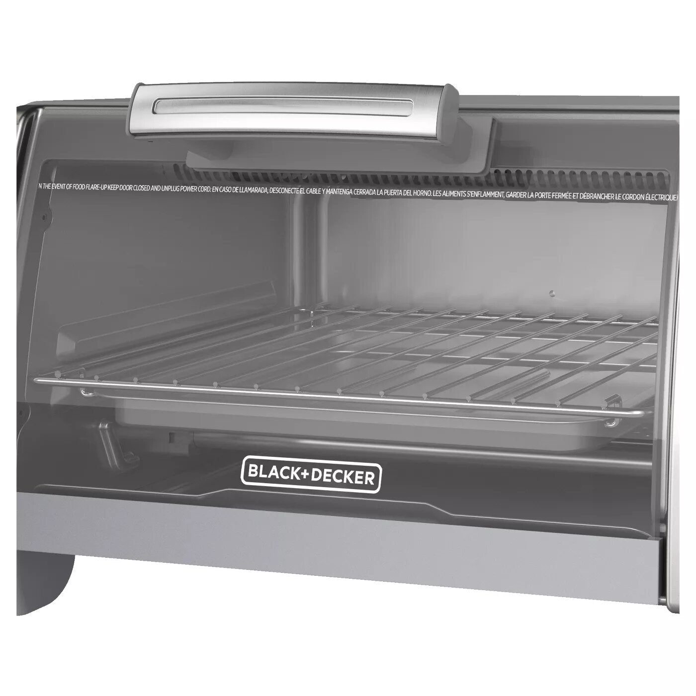 BLACK+DECKER 4 Slice Stainless Steel Toaster Oven with Full Warranty - Countertop Convection Oven for Baking, Broiling & Toasting - Perfect for Small Kitchens, Dorms & Offices (Model TO1700)