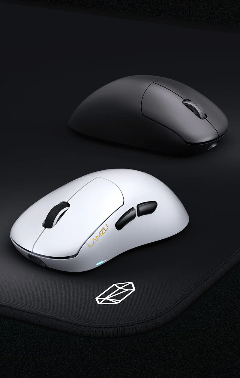Lamzu Thorn Wireless Gaming Mouse - Lightweight Ergonomic Design, 16000 DPI, RGB Lighting - Perfect for FPS, MOBA, and Esports Gaming (White)