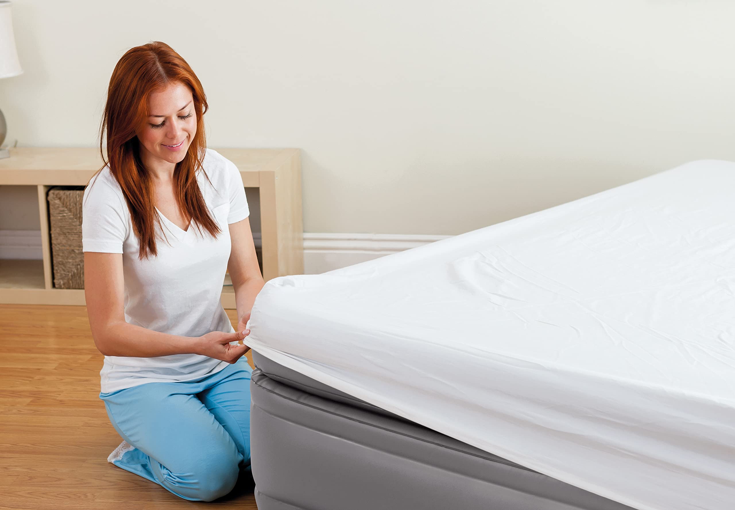 **Intex 64162 Single Airbed Mattress with Dura Beam Prime & Fiber Tech Technology, Built-in Electric Pump, 99 x 191 x 51 cm – Perfect for Camping, Guest Beds & Home Comfort**
