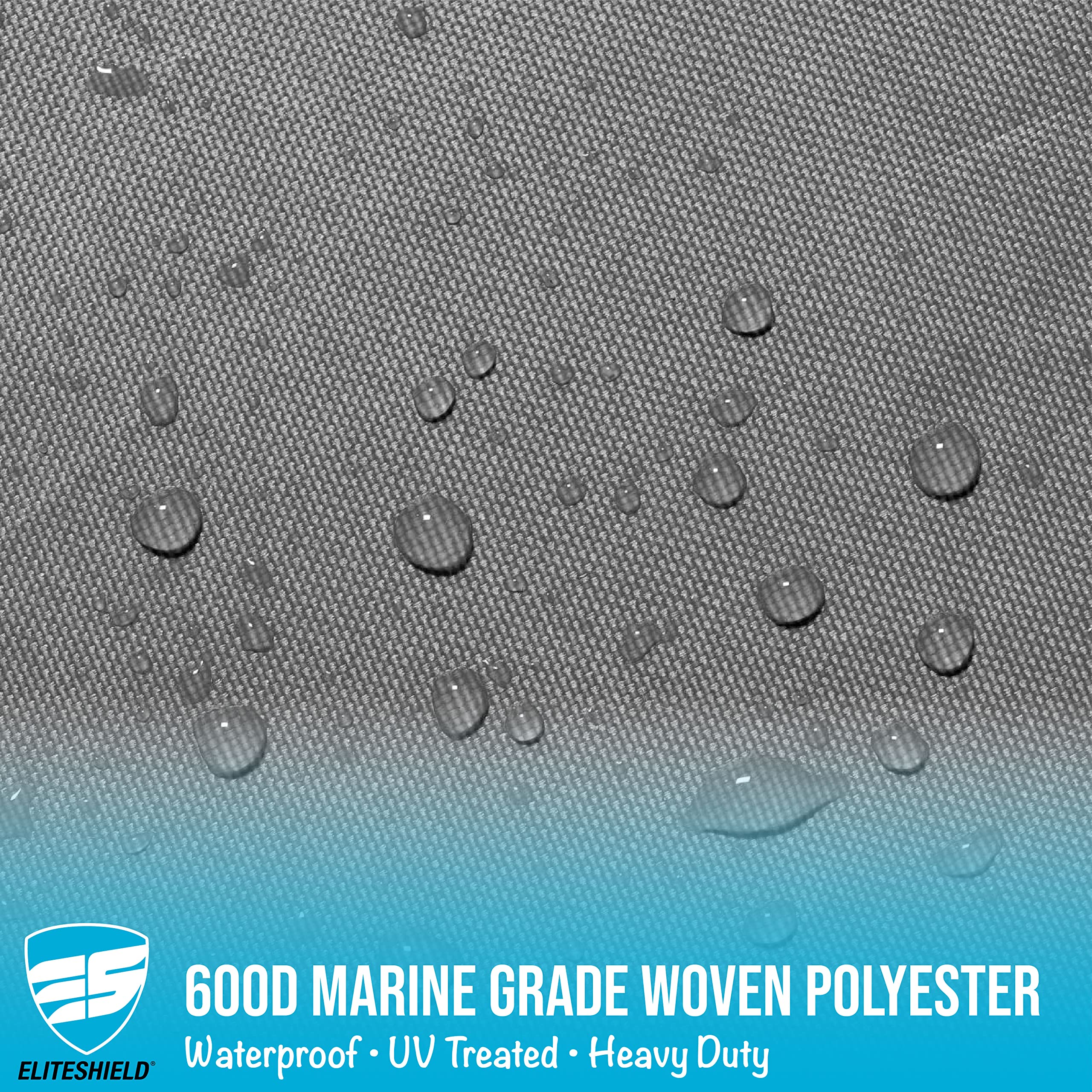 Heavy Duty 600D Polyester Waterproof Pontoon Boat Cover - Marine Grade Trailerable Deck Cover for 25ft-28ft Boats (105