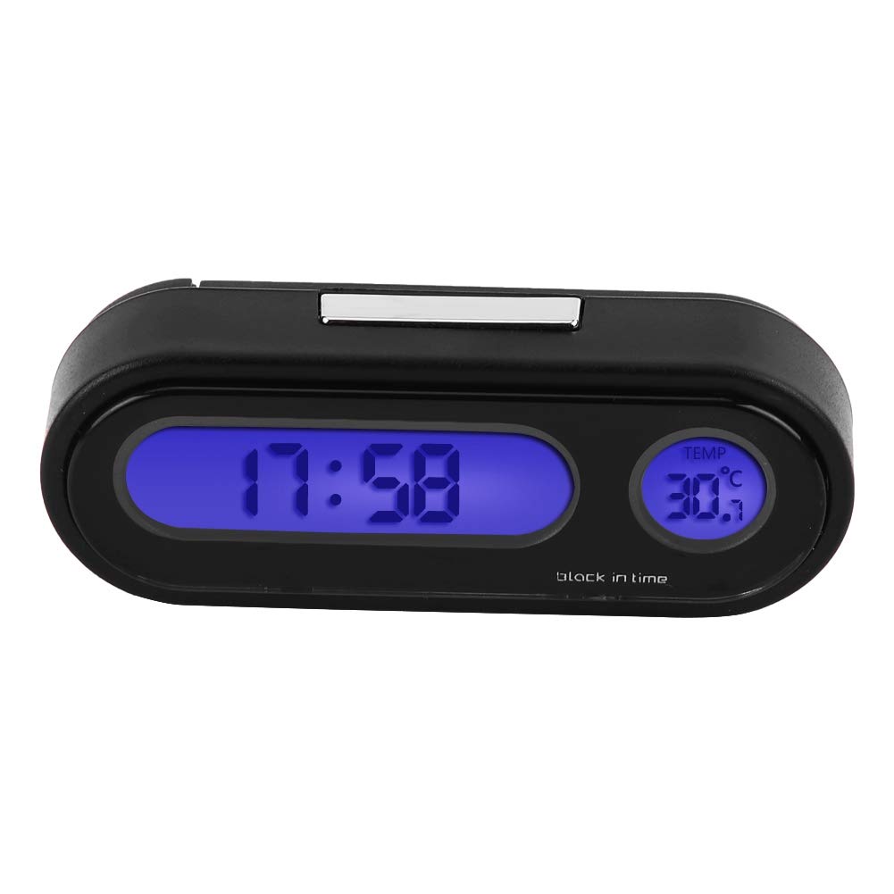 2-in-1 Car Digital Clock & Thermometer - LED Auto Temperature Display with Voltmeter for Vehicle Interior | Perfect for Road Trips, Commuting & Cabin Comfort Monitoring