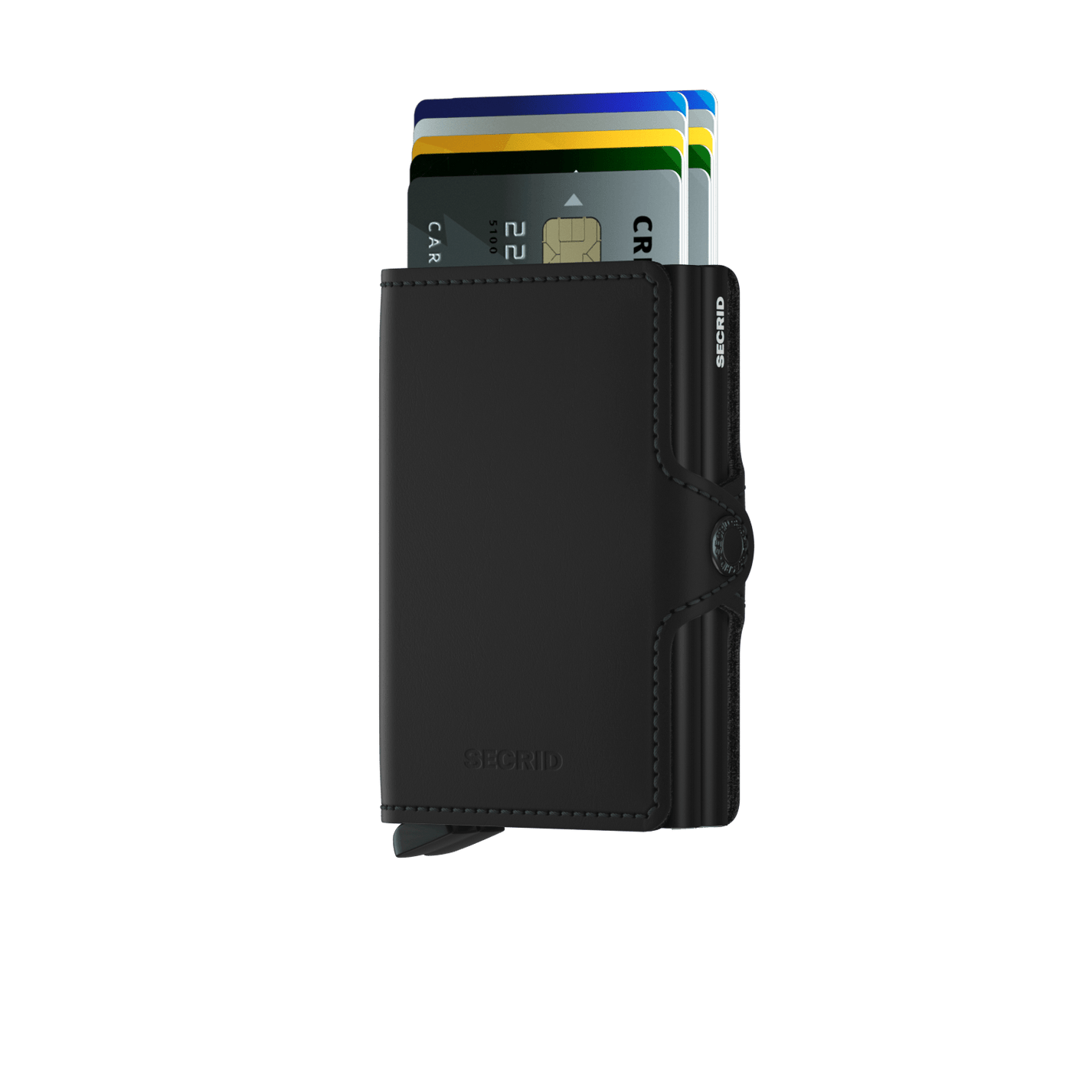 SECRID Twinwallet RFID Blocking Wallet - Matte Black Slim Minimalist Bifold for Men & Women | Travel, Business & Everyday Use
