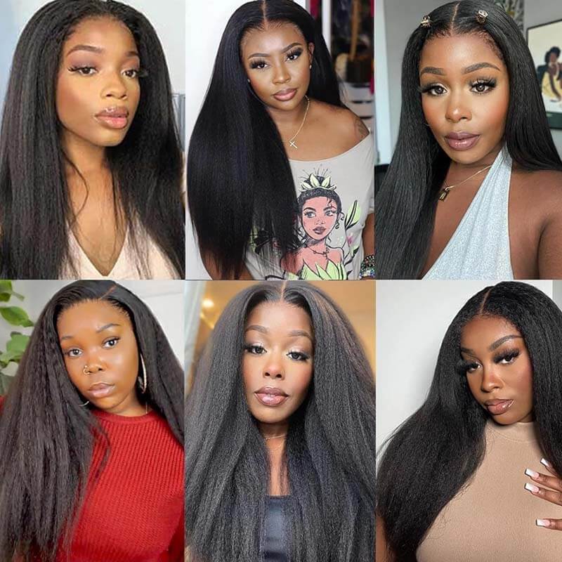 Eullair Affordable 4x4/13x4/13x6 Lace Front Wigs for Black Women - Straight/Body Wave/Curly/Yaki Straight Human Hair | Perfect for Daily Wear, Parties & Special Occasions