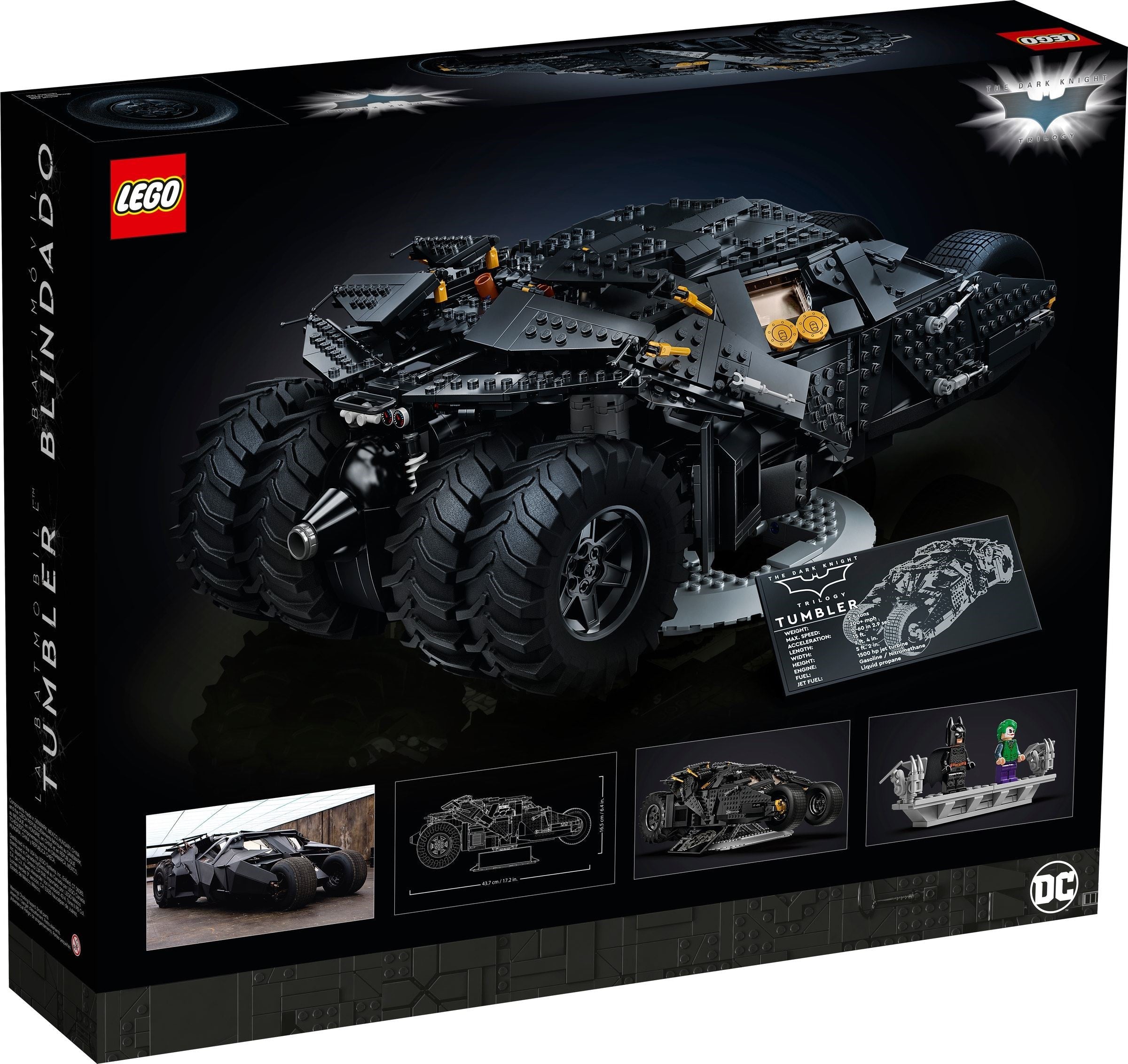 LEGO 76240 Batmobile Tumbler Building Set - Batman Movie Collectible Toy for Adults & Kids - Perfect for Display & Play - Slight Box Damage (Great Gift for DC Fans)