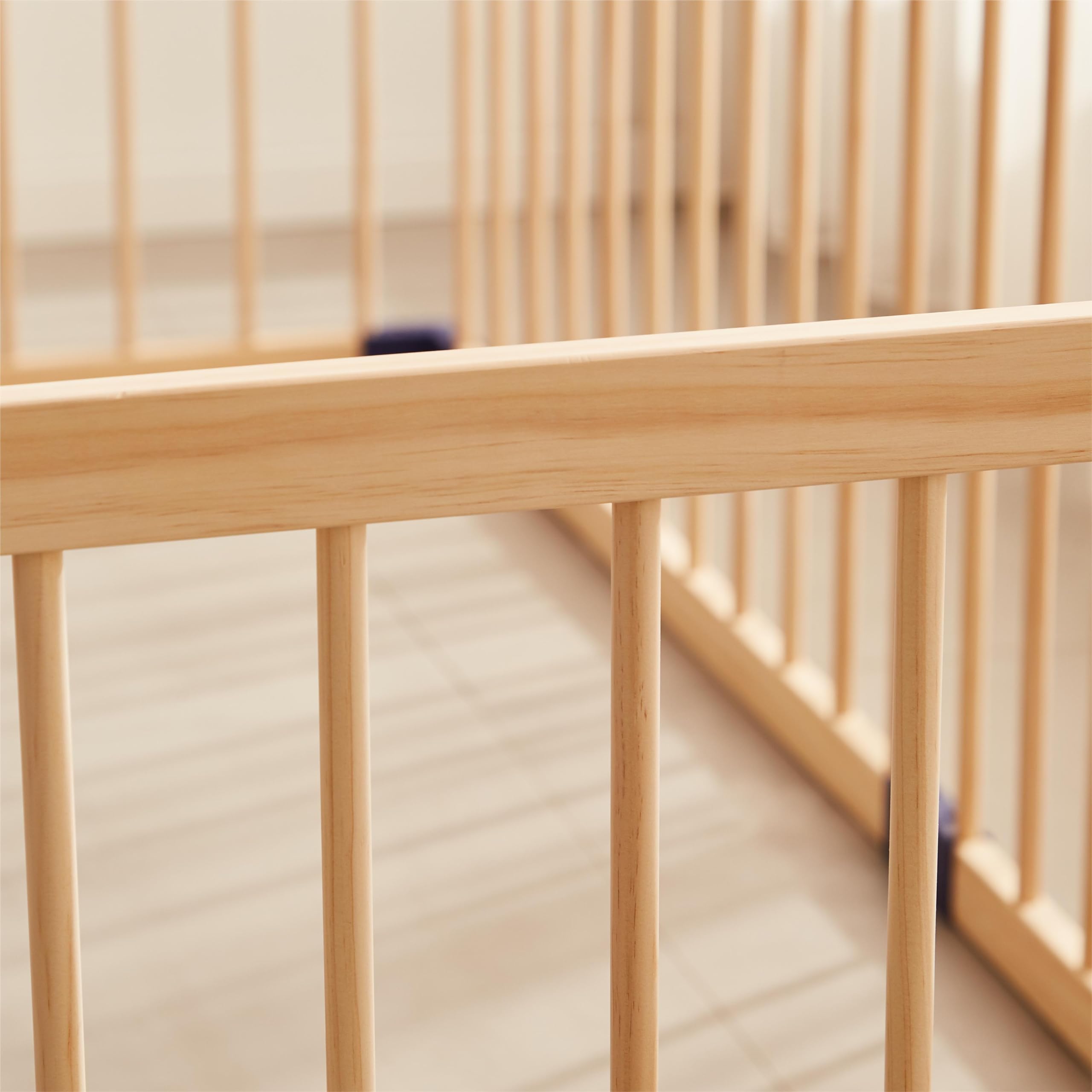 Wooden Baby Playpen for Babies & Toddlers - 180X200cm Safe Play Yard Fence with Natural Wood Finish | Indoor & Outdoor Play Area for Crawling, Learning & Playtime Activities