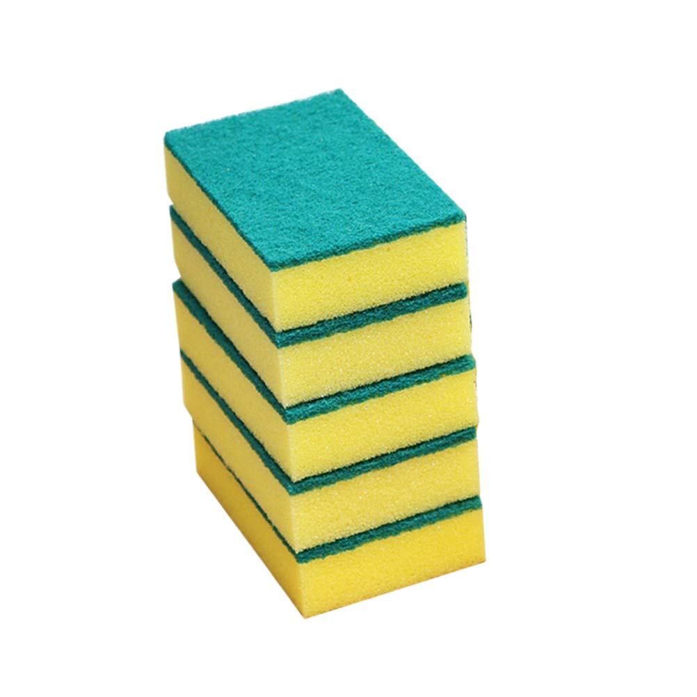 DOITOOL 5-Pack Dish Cleaning Sponges - Multi-Surface Scouring Pads & Brushes for Kitchen, Bathroom, Sink - Non-Scratch Dishwashing Sponges for Pots, Pans, Dishes & Countertops