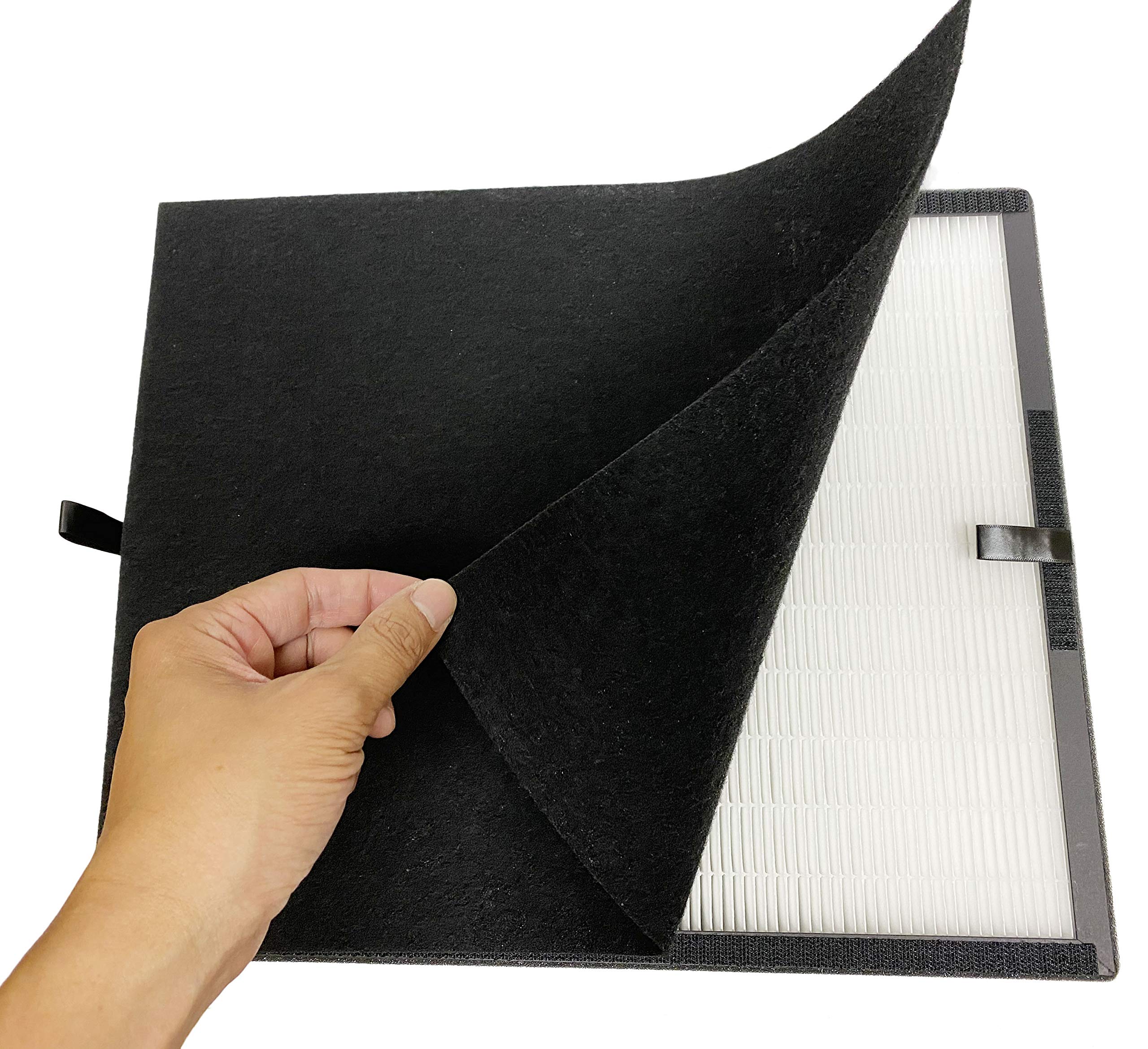 Nispira True HEPA Activated Carbon Air Filter Replacement Set (4 Pack) - Compatible with Air Purifier Models A350 & A375, Alternative to BF25A - Improves Indoor Air Quality for Allergies, Pets, and Dust Removal