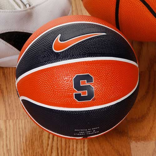 Nike Syracuse Orangemen Mini Rubber Basketball - Official College Team Mini Hoop Ball for Kids & Collectors - Perfect for Indoor Play, Gifts, and Sports Memorabilia