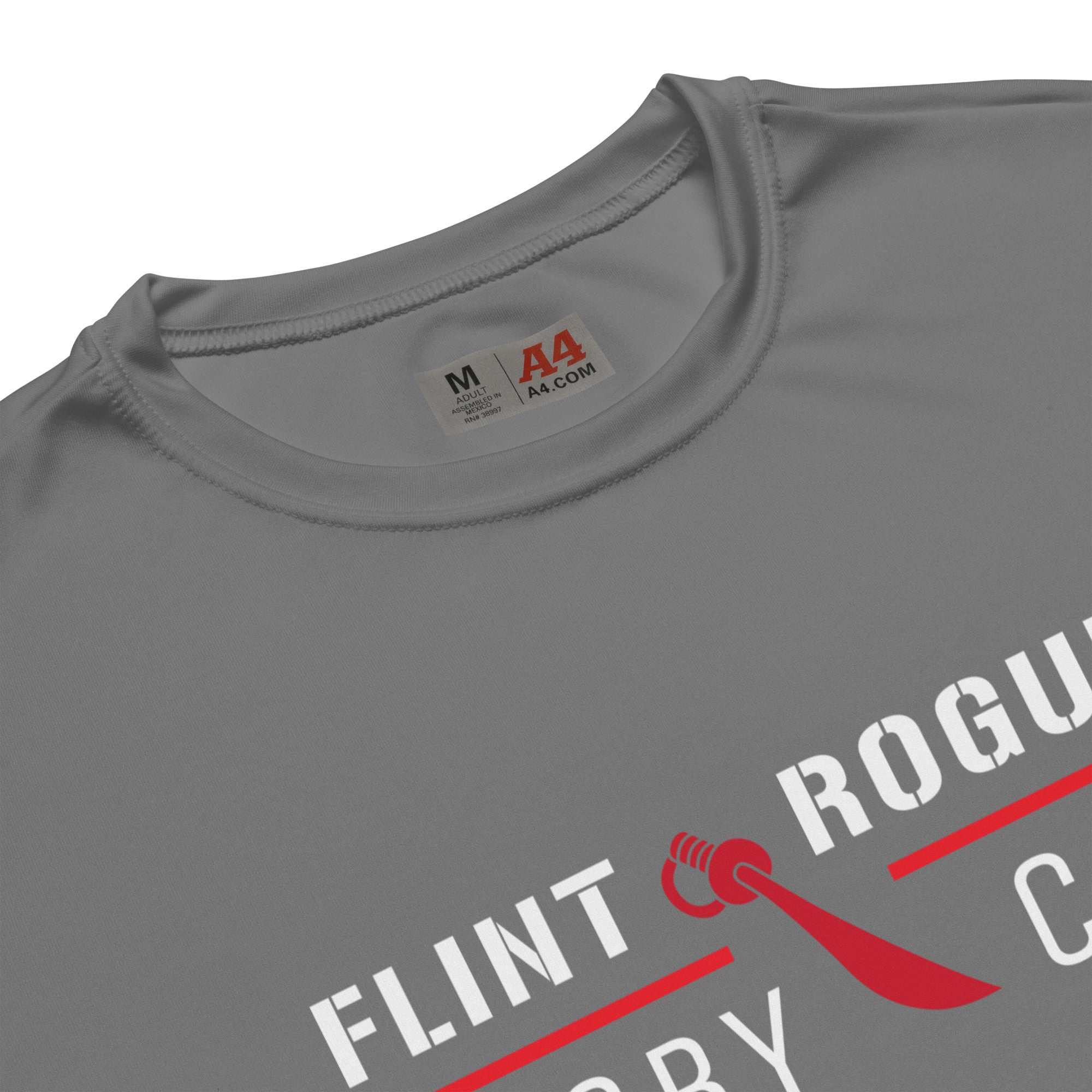 Flint Rogues RFC Performance T-Shirt - Breathable Moisture-Wicking Men's Athletic Tee for Rugby, Gym & Outdoor Sports
