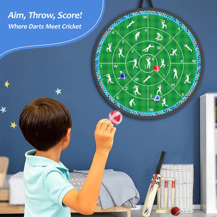 Premium Cricket Dart Game Set - Professional Steel Tip Darts with Bristle Dartboard for Home & Pub - Perfect for Parties, Game Nights & Sports Bars