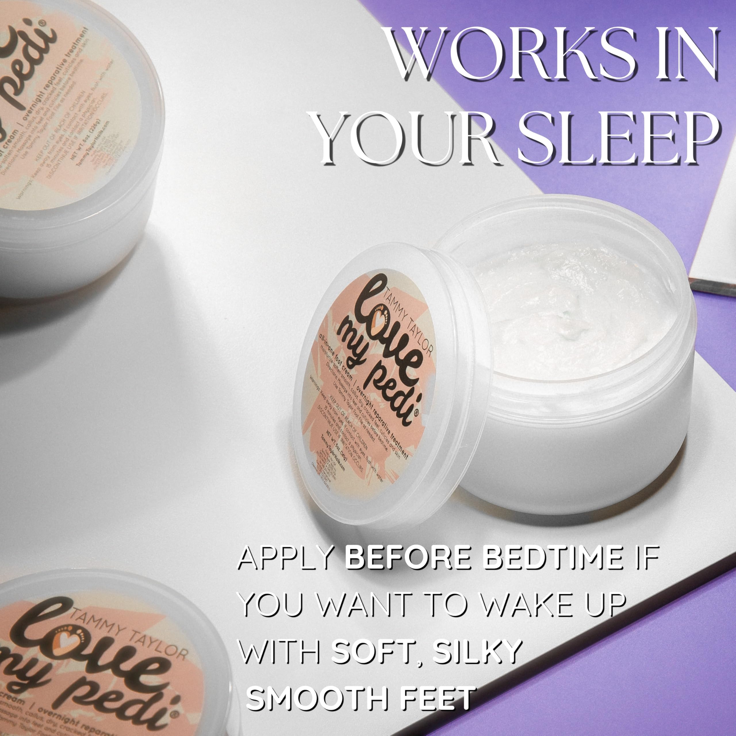 Tammy Taylor Love My Pedi Foot Cream for Dry Cracked Heels & Feet - Intensive Moisturizing Lotion for Foot Bath Aftercare, Rough Elbows, Knees & Hand Calluses | All-in-One Skin Care Solution for Soft Smooth Feet - Perfect for Pedicures, At-Home Spa Treatments & Daily Foot Care