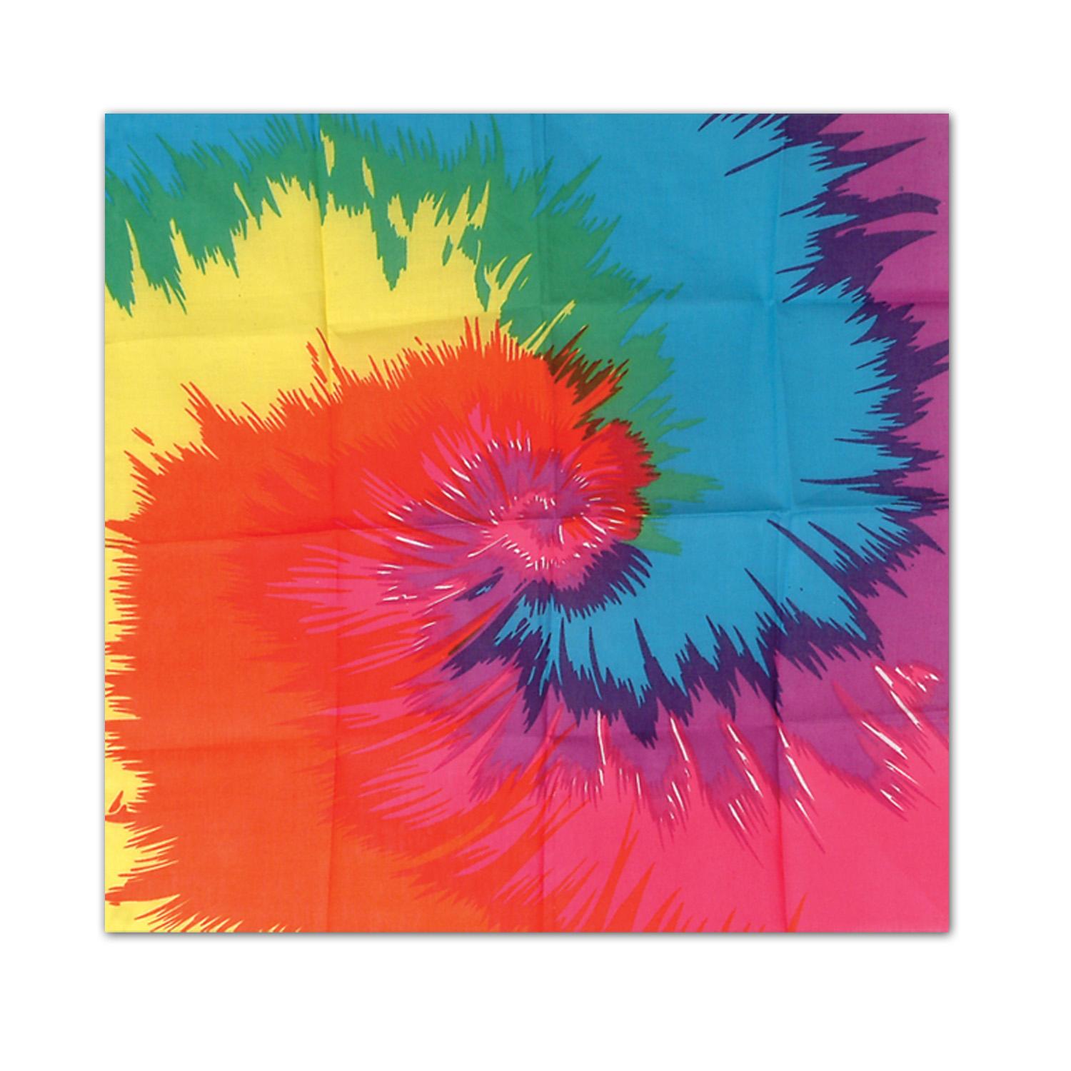 12 Pack Tie Dye Bandanas - Vibrant Colorful Cotton Bandanas for Men, Women & Kids - Perfect for Festivals, Concerts, Costumes & Outdoor Activities