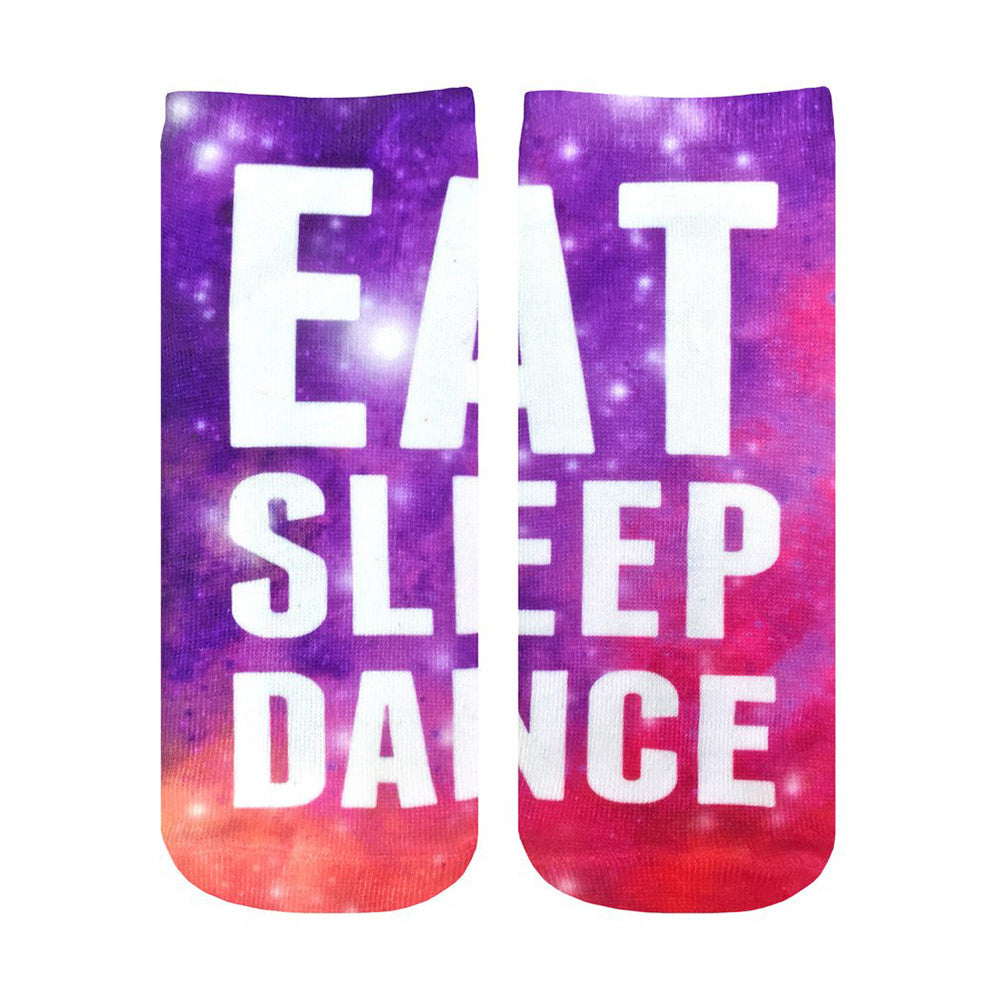 Eat Sleep Dance Ankle Socks - Cute Novelty Crew Socks for Women & Girls - Perfect for Dance, Yoga, Gifts & Everyday Wear