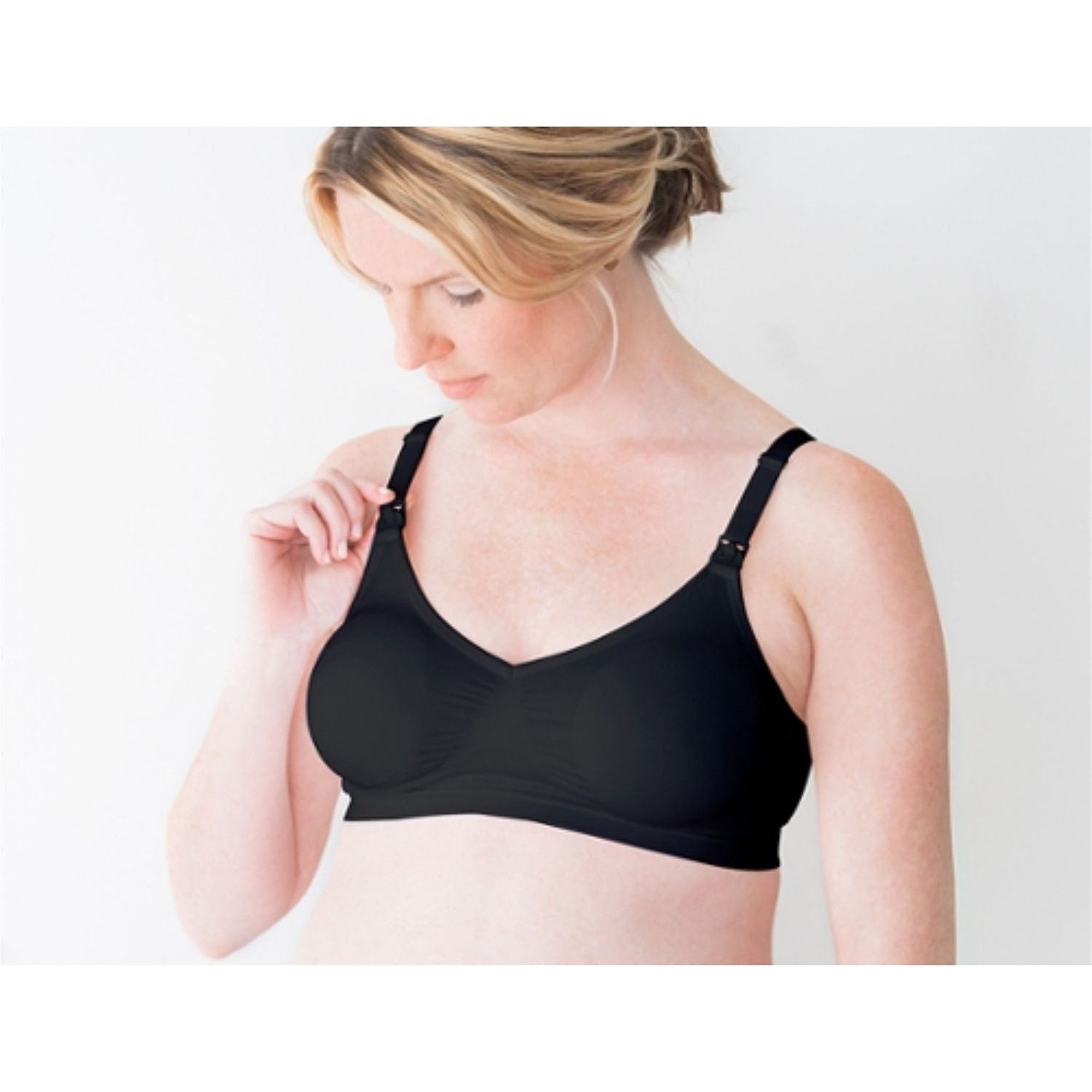 Medela Comfortable Nursing T-Shirt Bra for Breastfeeding Moms - Soft Cotton Maternity Bra for Everyday Wear at Home or Work