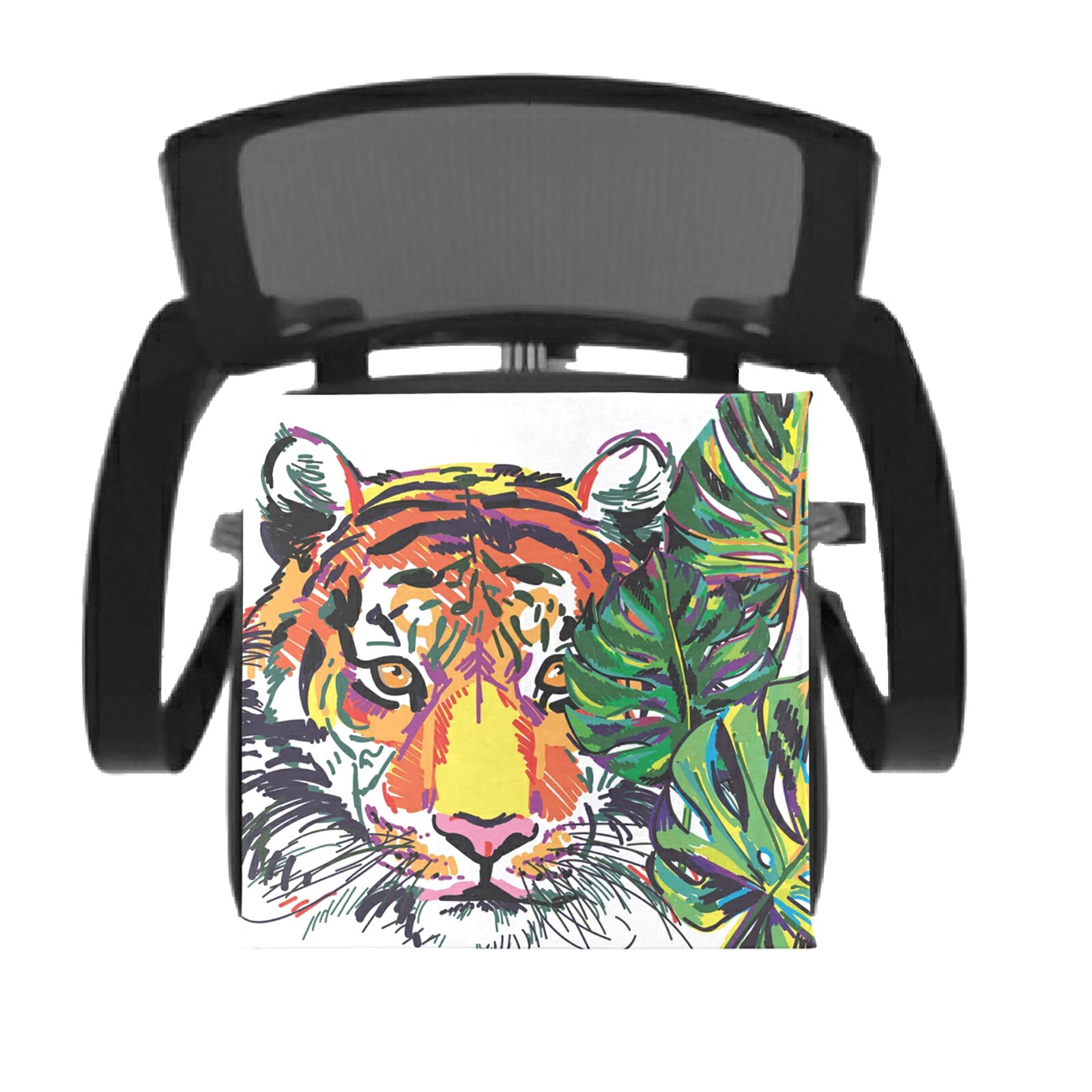 Tiger Jungle Tropical Chair Cushion - Memory Foam Seat Cushion with Washable Cover for Dining, Kitchen & Office Chairs - Perfect for Home, Office & Outdoor Use