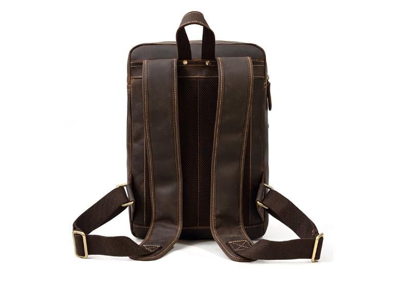 Stylish Leather Laptop Backpack for Women & Men - Durable Work & Travel Bag for Business, College & Commuting