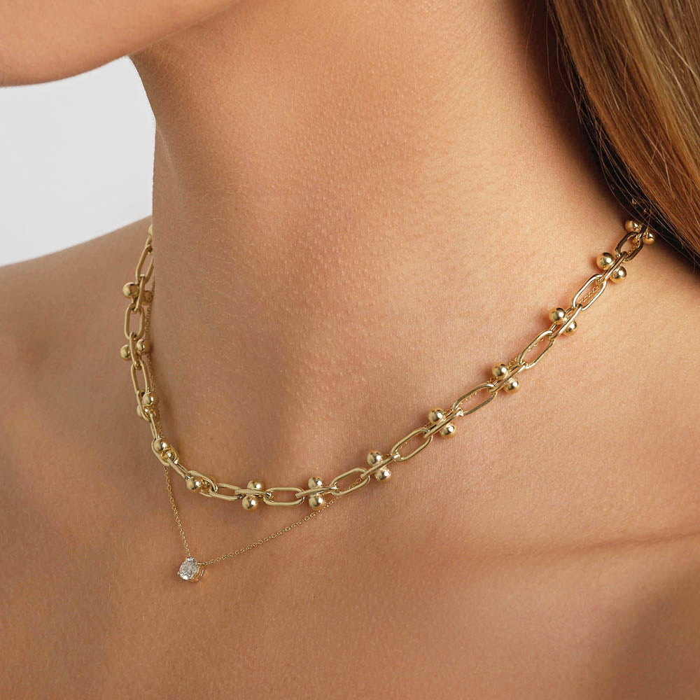 0.50ct Lab Grown Diamond Round Pendant Necklace in 10k Gold - Perfect for Weddings, Anniversaries & Everyday Elegance