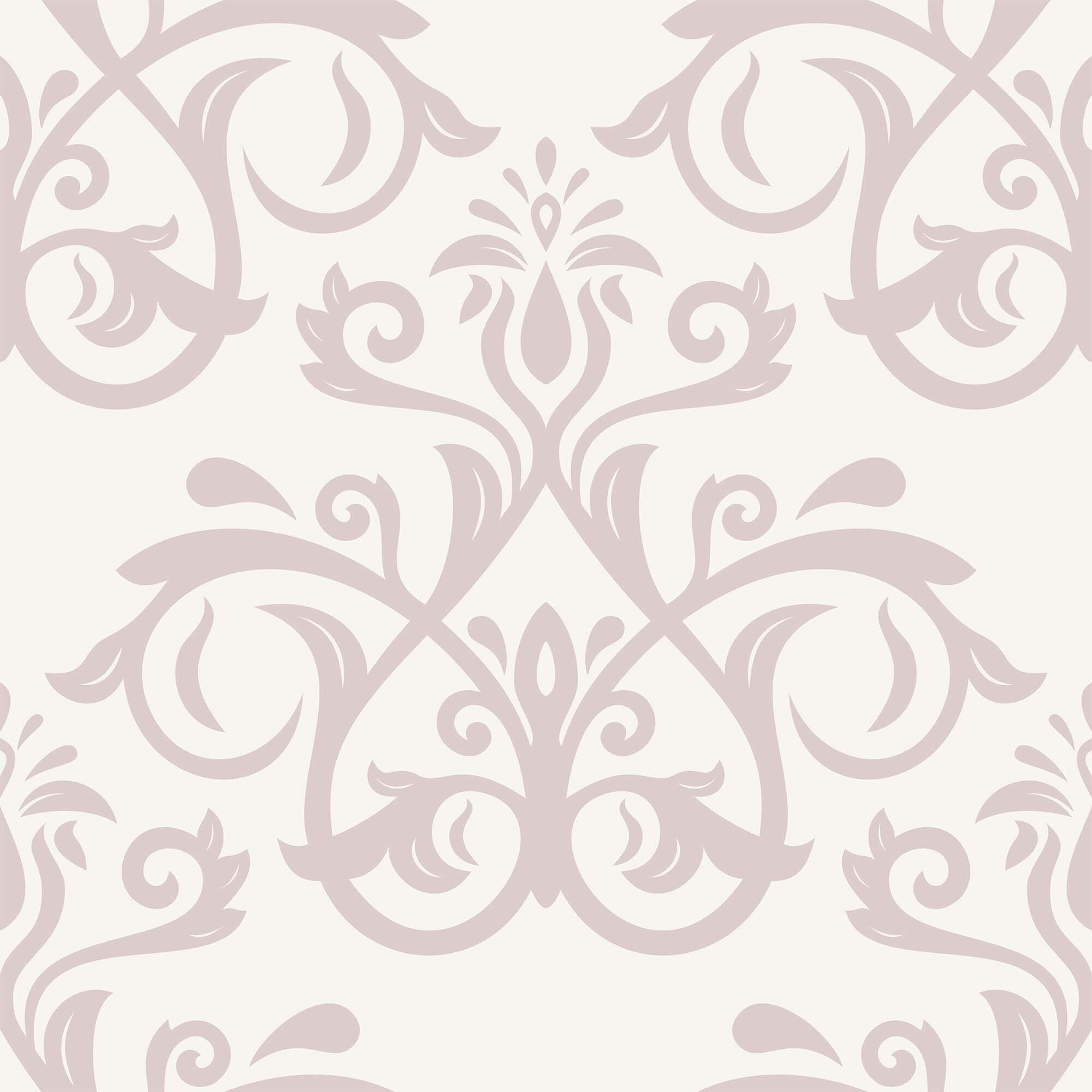 Taupe and Brown Damask Peel & Stick Removable Wallpaper - Self-Adhesive Wall Covering for Bedroom, Living Room & Home Decor - Easy DIY Installation