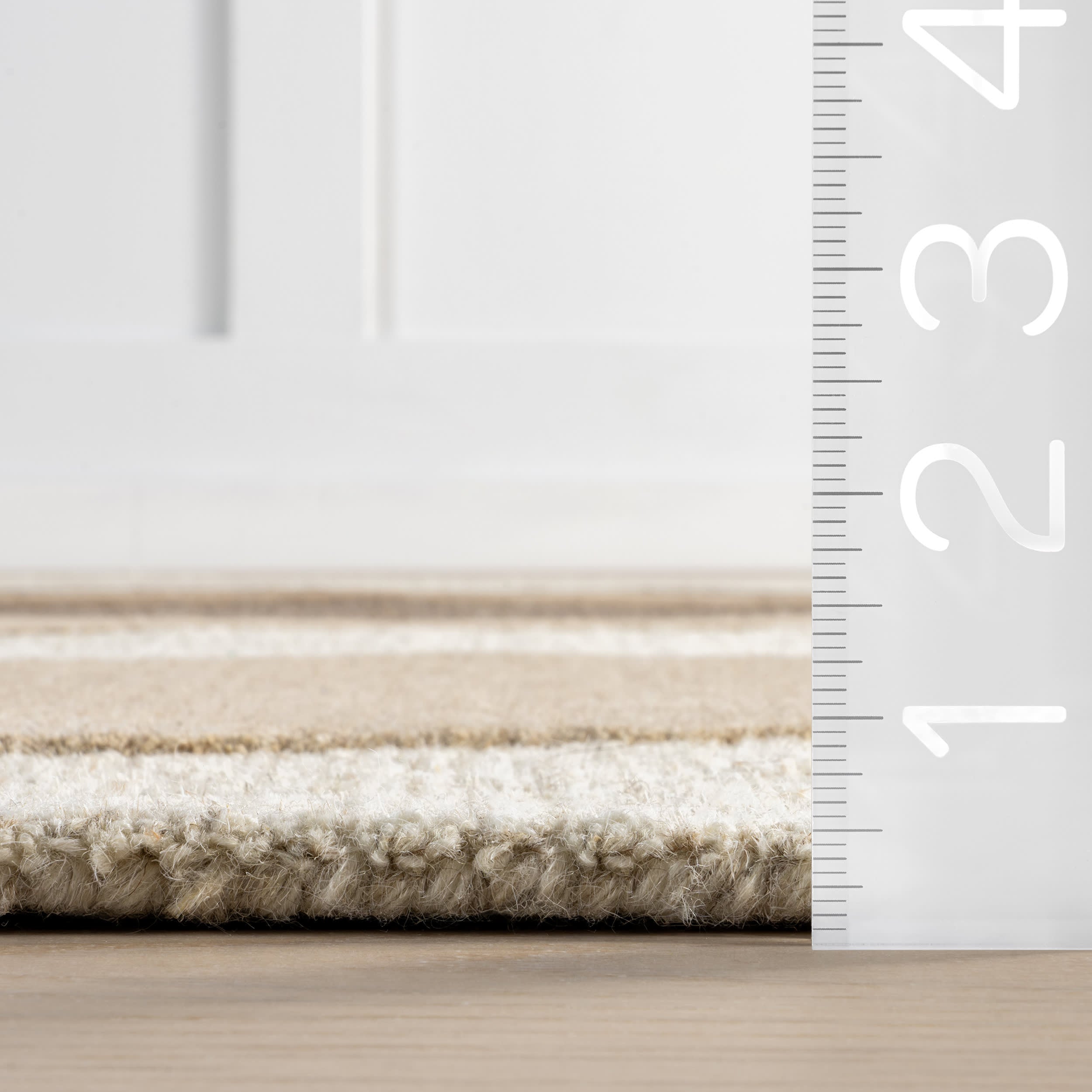 Premium Dolpo Wool Rug - Soft & Durable Beige Handmade Carpet for Living Room, Bedroom & Cozy Home Decor