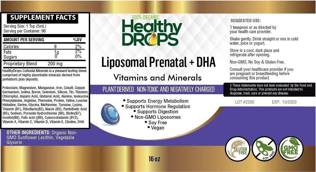 Best Liposomal Prenatal Vitamins with Essential Minerals & DHA for Pregnancy - Supports Fetal Development & Maternal Health | Ideal for Expecting Moms & Breastfeeding Women