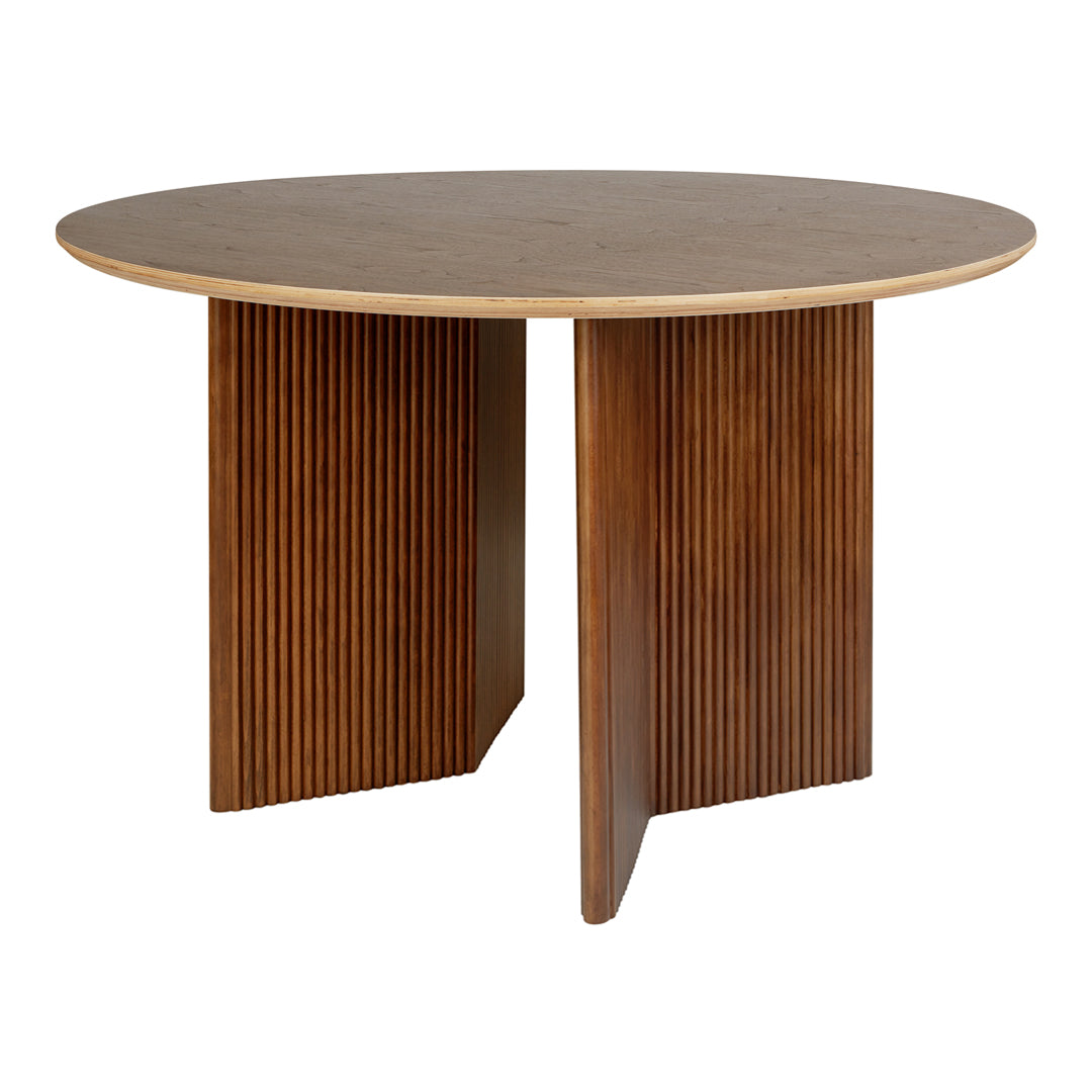 Atwell Round Dining Table - Modern Wooden Kitchen Table for 4-6 People - Perfect for Small Spaces, Apartments & Cozy Dining Rooms
