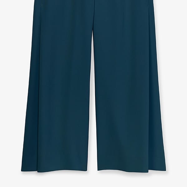 Zhou 2.0 Culotte Pants - Premium Heavy Crepe Fabric - Elegant Wide Leg Palazzo Trousers for Women | Perfect for Office Wear, Casual Outfits & Tropical Vacations