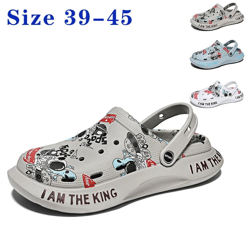 2024 Summer New Men's Outdoor Garden Clogs - Comfortable Casual Shoes & Luxury Sandals for Home, Beach, and Travel - Soft Slippers Sizes 39-45 | Perfect for Relaxation, Lounging, and Light Walking