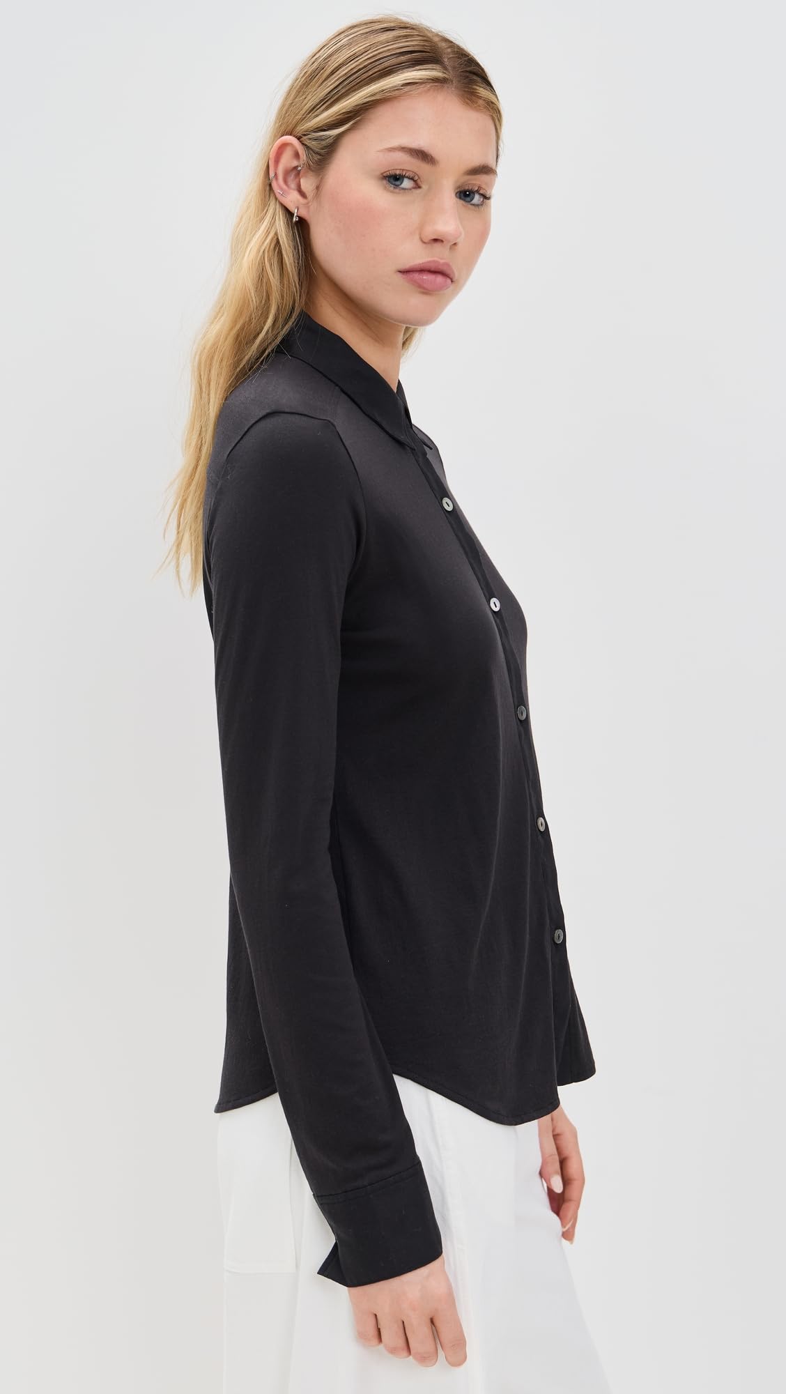Theory Women's Riduro Long Sleeve T-Shirt - Soft Cotton Crewneck Casual Top for Everyday Wear | Perfect for Office, Travel & Weekend Outfits