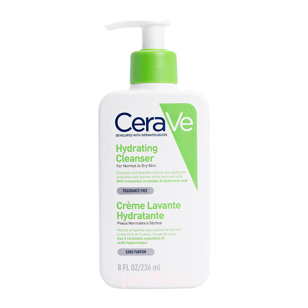 CeraVe Hydrating Facial Cleanser for Normal to Dry Skin | 8oz/236ml | Fragrance-Free & Non-Comedogenic | Daily Face Wash for Gentle Cleansing & Moisturizing | Perfect for Morning & Night Skincare Routine