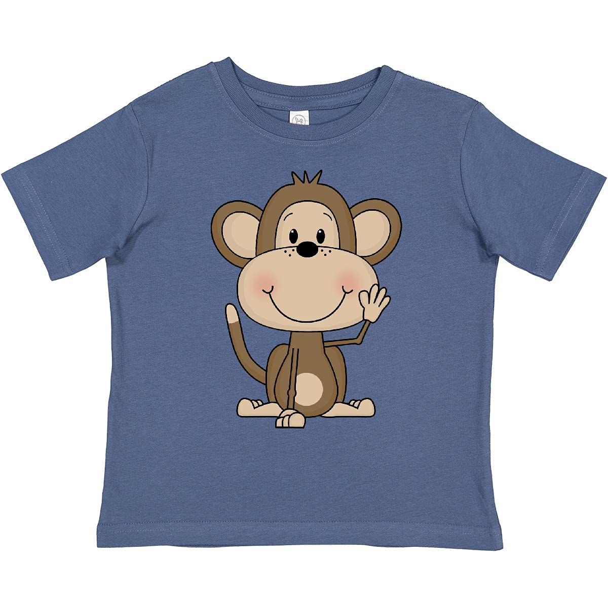Inktastic Cute Monkey Print Toddler T-Shirt - Soft Cotton Short Sleeve Tee for Boys & Girls - Perfect for Playdates, Daycare & Family Outings