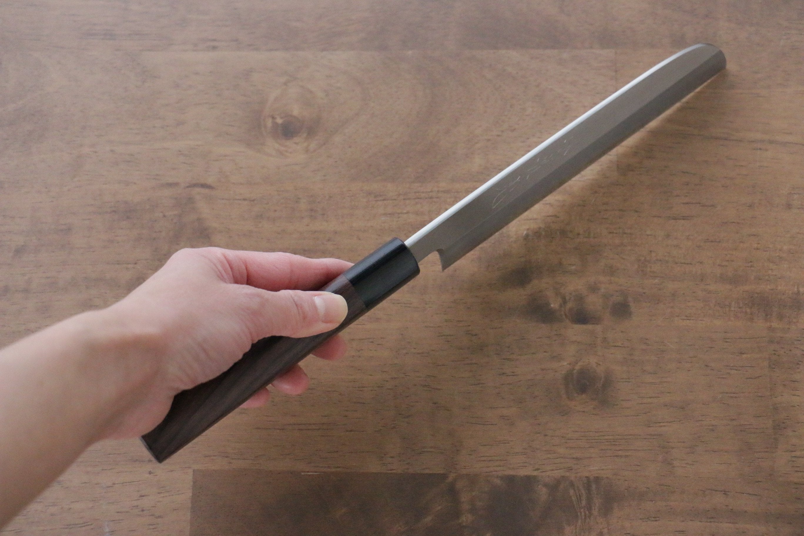 Jikko Silver Steel No.3 Kamagata Usuba Japanese Chef Knife 180mm with Premium Shitan Handle - Perfect for Sushi, Sashimi & Vegetable Cutting