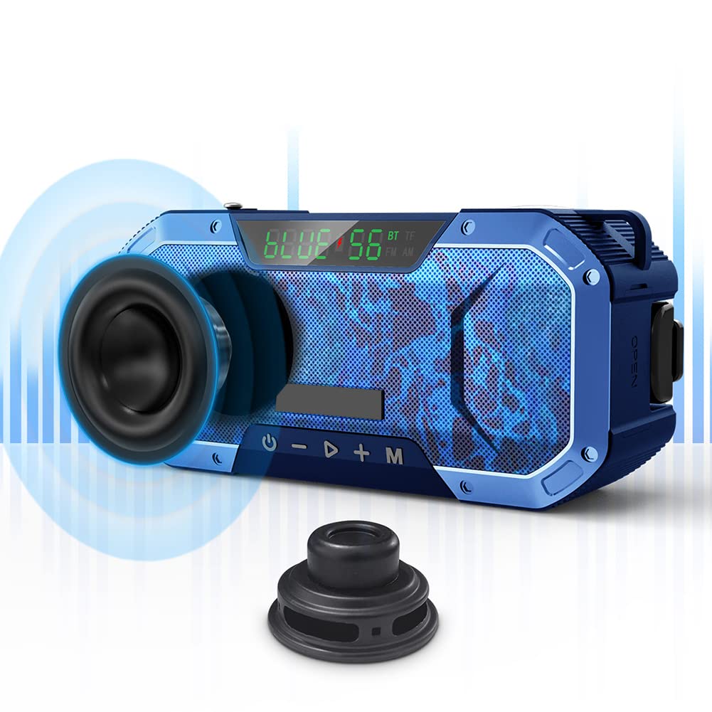 Wind Up Solar Radio - Hand Crank & Solar Powered DAB/FM Emergency Radio with 5000mAh Battery, USB Phone Charger & LED Flashlight | Perfect for Camping, Hiking, Power Outages & Outdoor Adventures