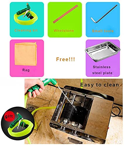 Electric Household & Commercial Meat Slicer - Stainless Steel Automatic Food Slicer with 3.5mm Thickness - Multi-Functional Meat Grinder & Dicing Machine for Deli, Butcher Shop & Home Kitchen Use