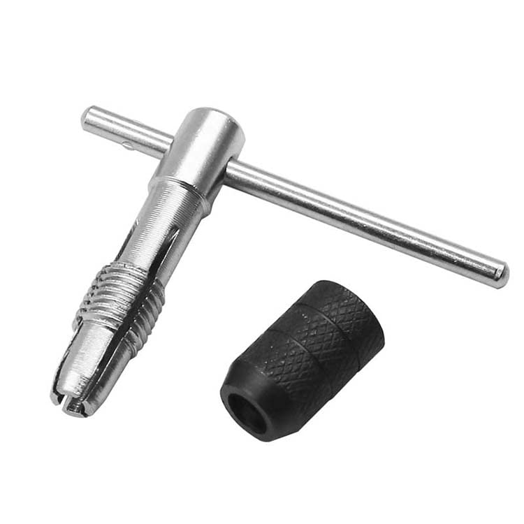 9-Piece T-Type Machine Hand Screw Thread Tap Set (M3/M4/M5/M6) with 4 Twist Drill Bits & Wrench - Perfect for Metalworking, DIY Projects, and Professional Machining