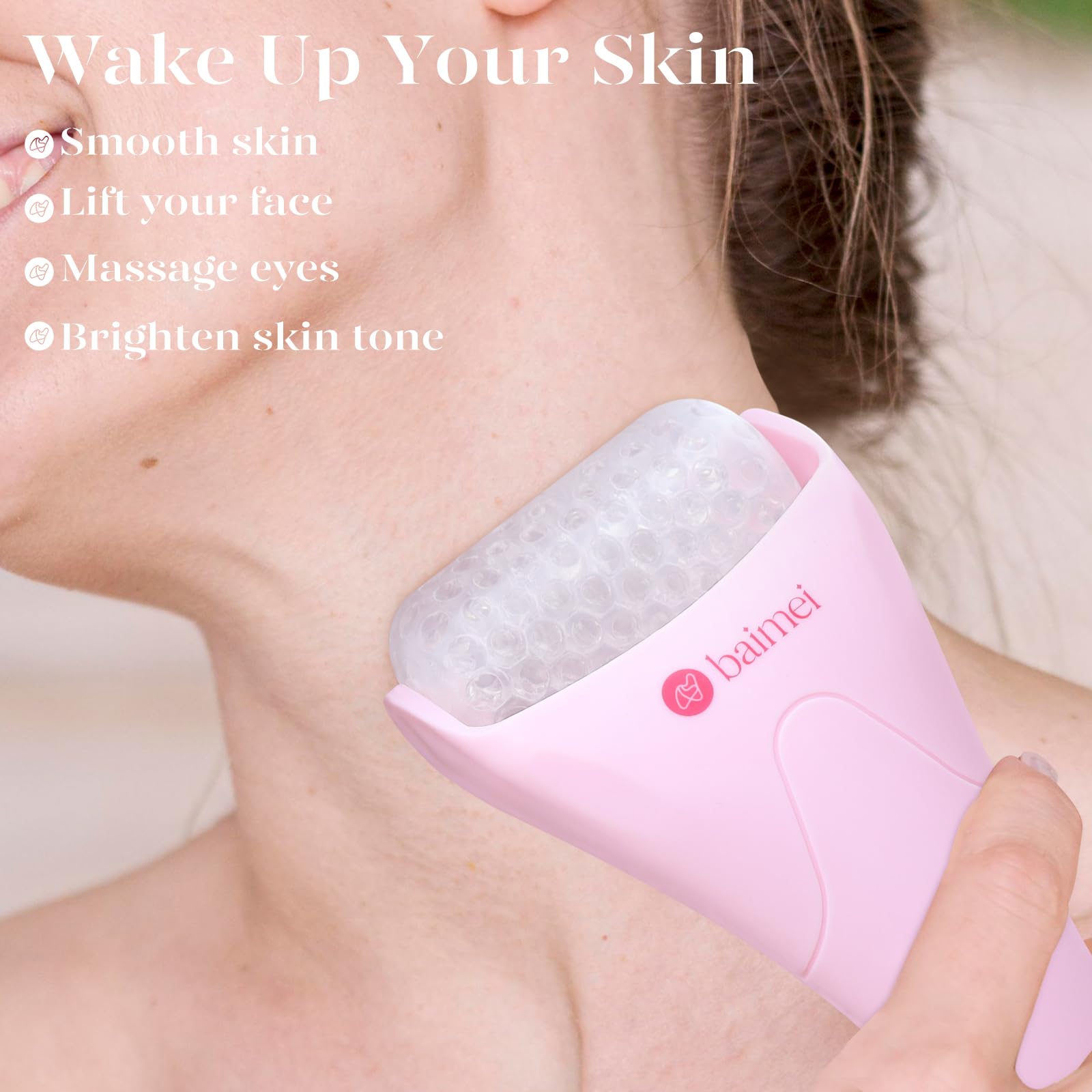 BAIMEI Ice Roller & Gua Sha Set - Cooling Facial Massage Tools for Puffiness Reduction, Migraine Relief & Skin Tightening | Perfect for Morning Routine, Post-Workout Recovery & Spa Night Self-Care
