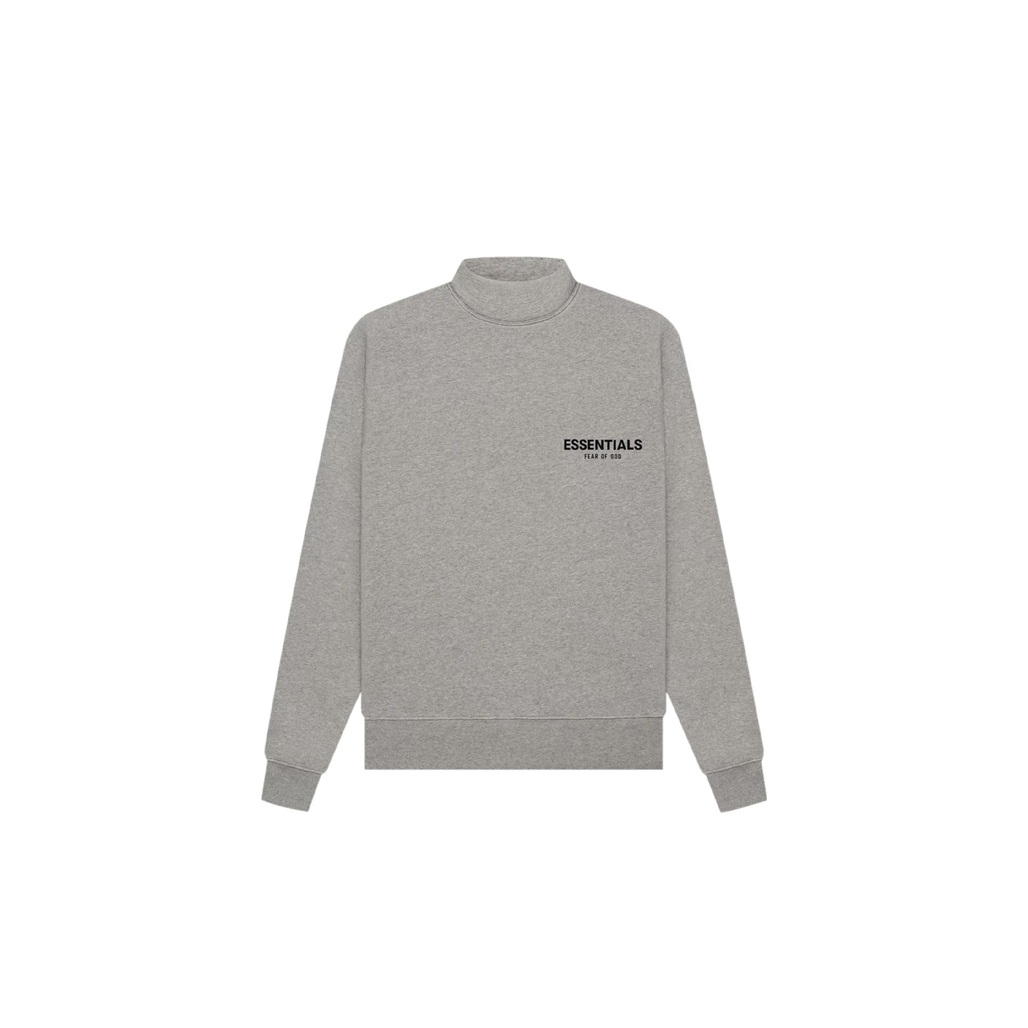 Fear of God Essentials Mockneck Sweatshirt 'Dark Oatmeal' | Men's Oversized Pullover Hoodie 2022 Collection | Casual Streetwear for Winter & Fall Fashion