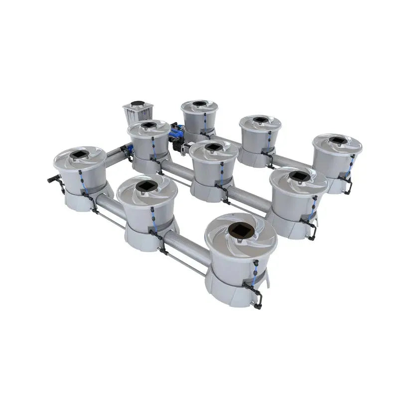 Alien Hydroponics V System Deep Water Culture (DWC) - 9 Pot 3 Row Hydroponic Growing Kit for Indoor Plants | Perfect for Home Gardening, Lettuce, Herbs & Vegetables