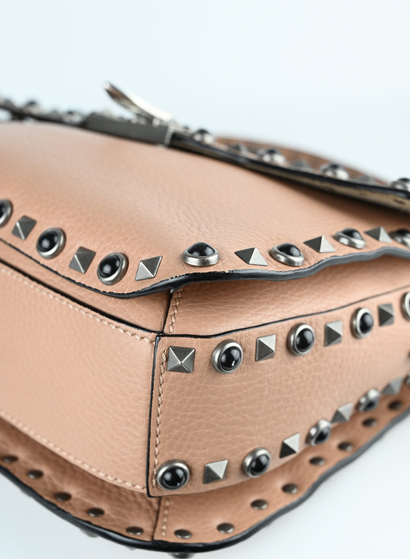 Valentino Rockstud Shoulder Bag in Nude - Perfect for Everyday Wear, Date Nights & Special Occasions