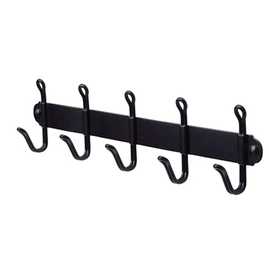 Stainless Steel Wall Mounted Coat Rack with 5 Hooks - Heavy Duty Metal Entryway Organizer for Coats, Hats, Towels & Robes - Perfect for Hallway, Bedroom & Bathroom Storage