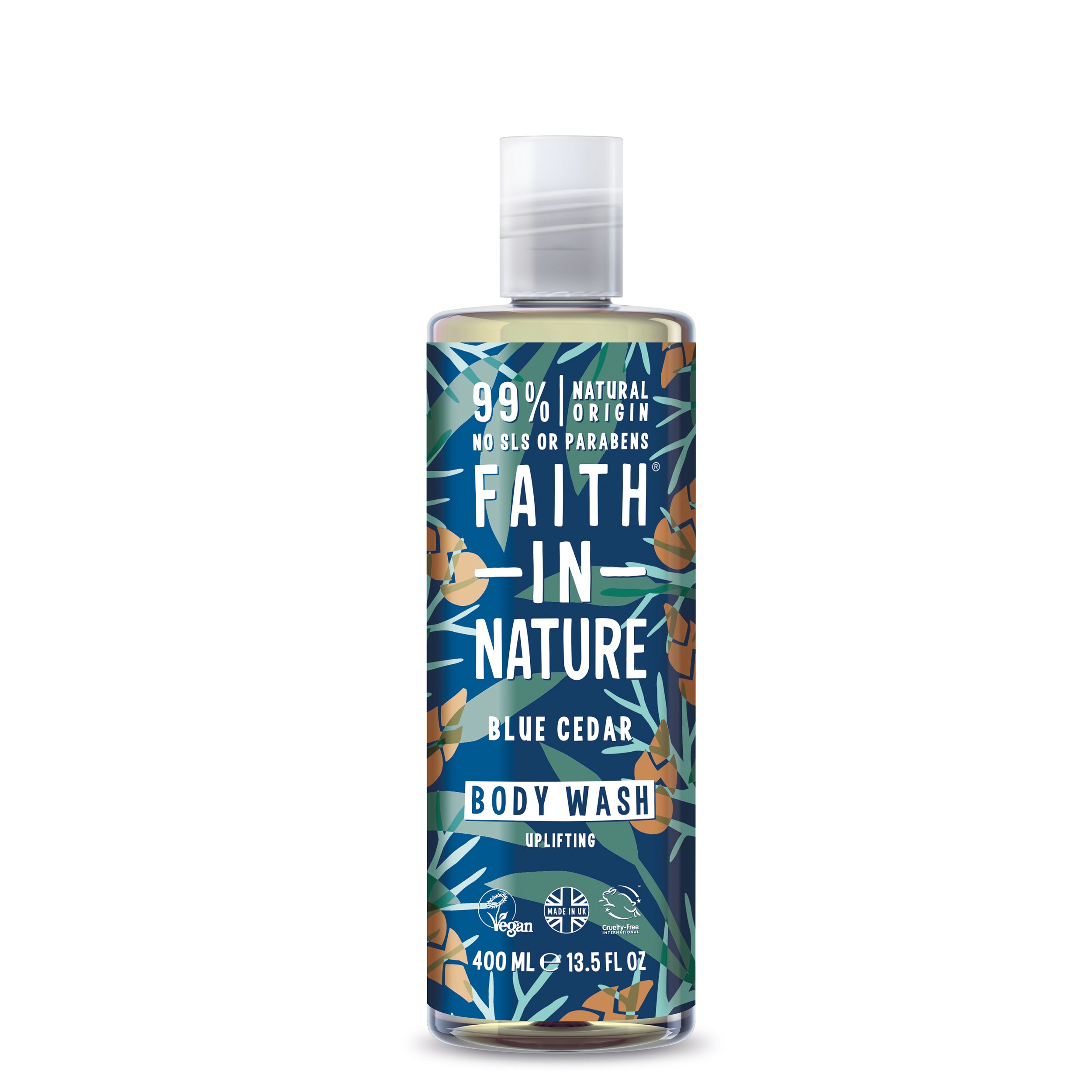 Blue Cedar Body Wash for Men - Natural & Refreshing Shower Gel with Moisturizing Properties | Perfect for Daily Use & Post-Workout Shower