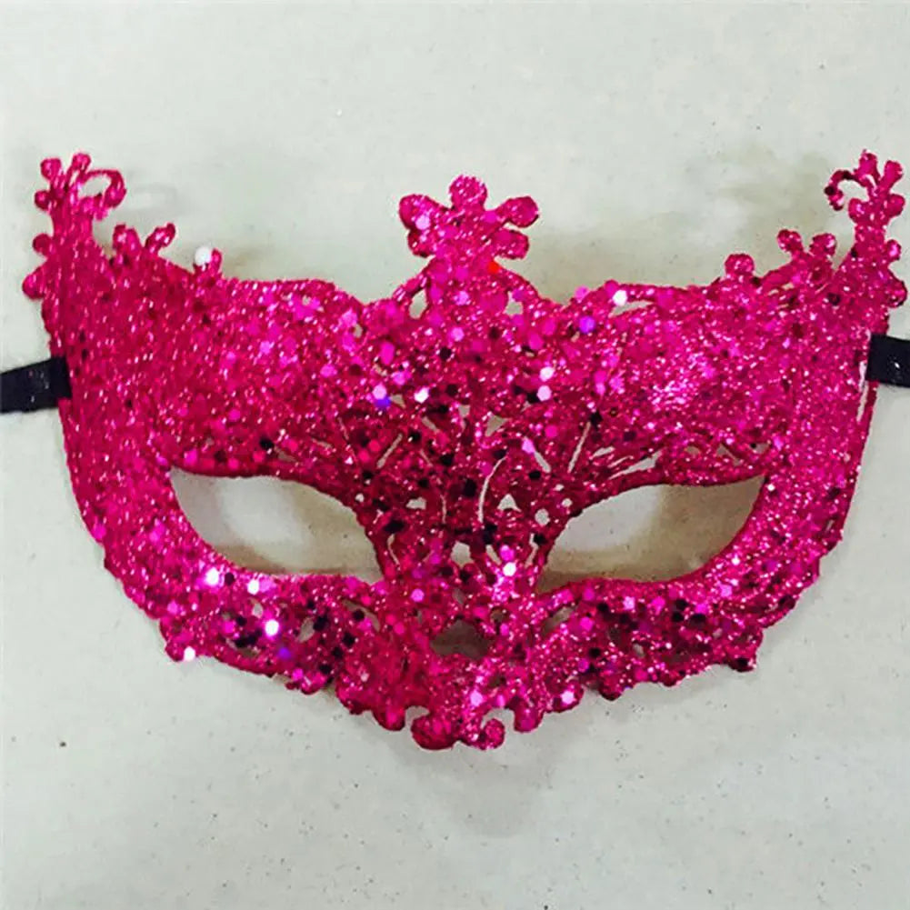 Sparkling Anime Cosplay Mask - Glitter Masquerade Face Cover for Halloween, Cosplay, and Themed Parties - Perfect for Costumes and Festive Events