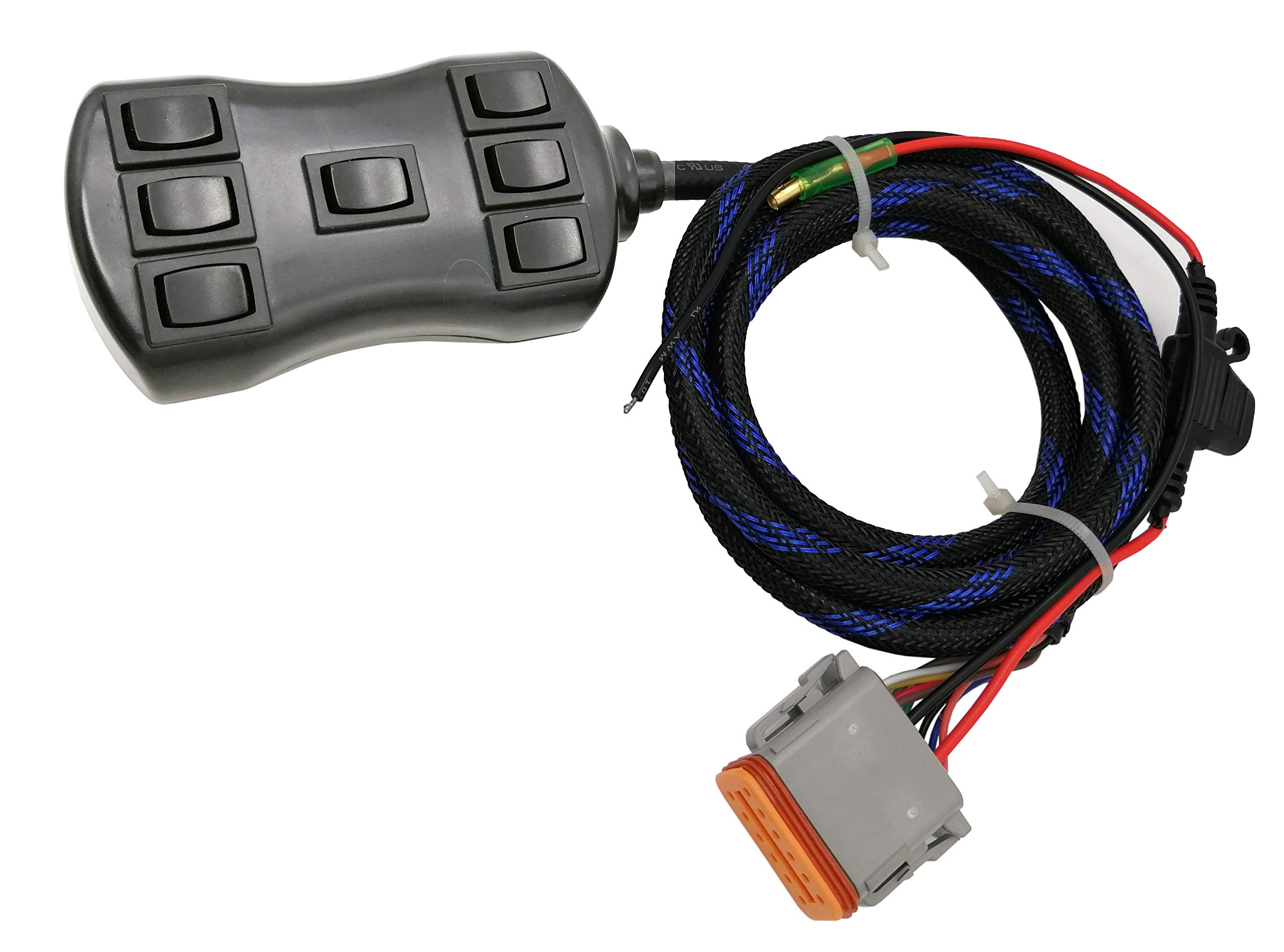 7 Rocker Switch Air Suspension Controller Box for 4 Corner Air Ride System with 10ft Wires - Perfect for Car, Truck & SUV Custom Air Suspension Installation & Adjustment