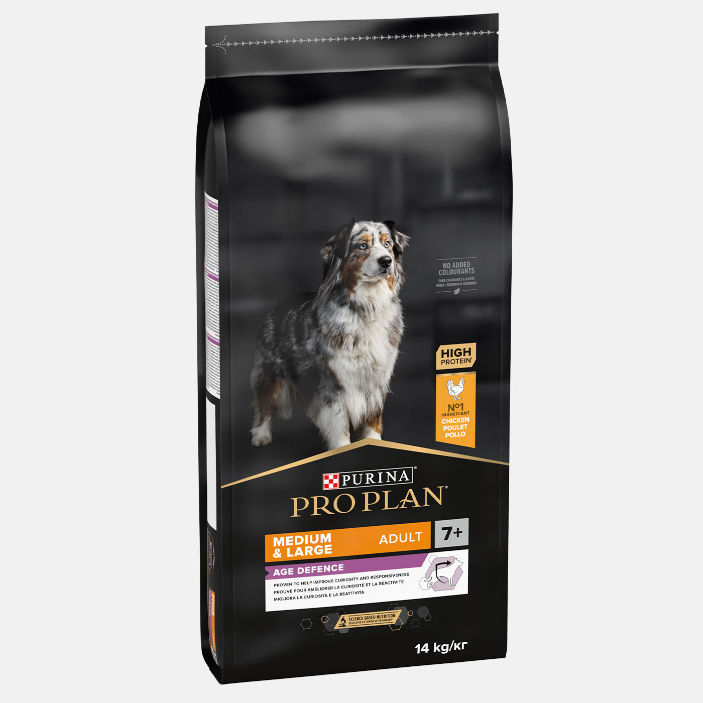 Purina Pro Plan Medium/Large Senior Dog Food - Chicken Flavor Dry Kibble for Aging Dogs (14kg Bag) | Supports Joint Health & Immunity for Mature Dogs | Perfect for Senior Canine Nutrition & Daily Meals